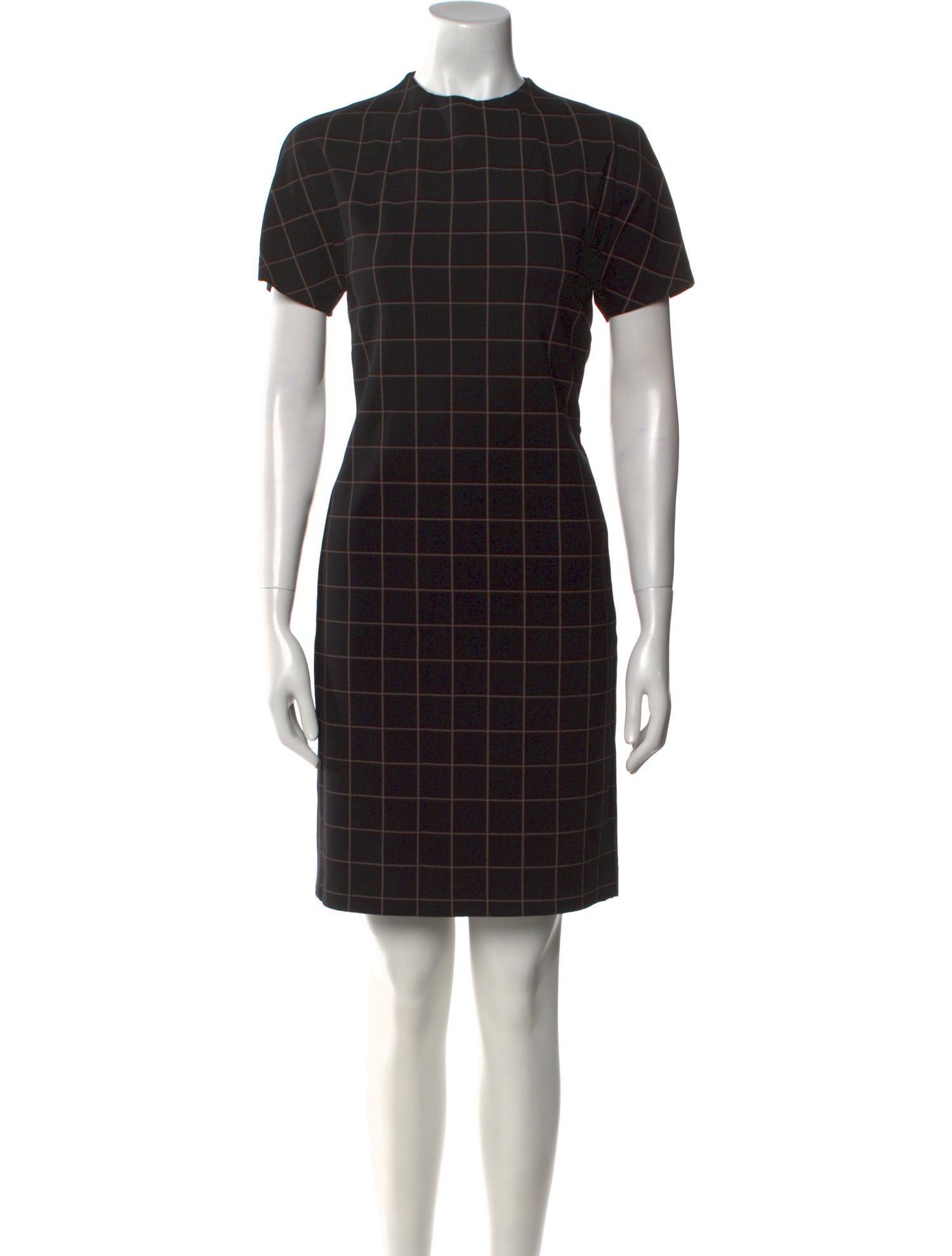 Theory Plaid Print Mini Dress