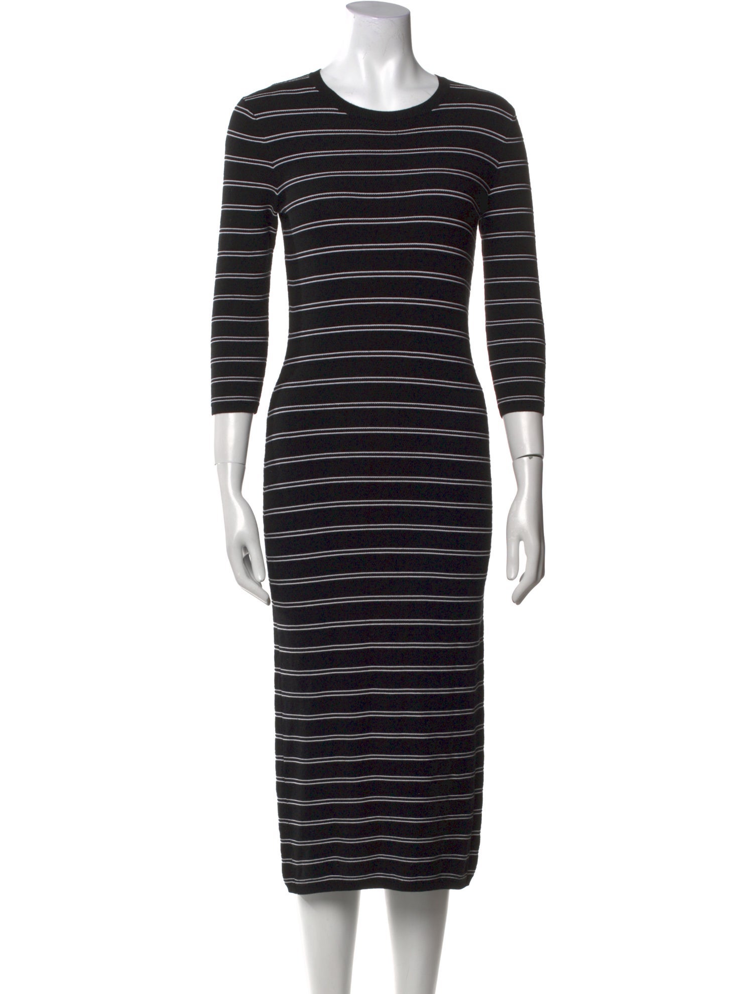 Theory Striped Midi Length Dress
