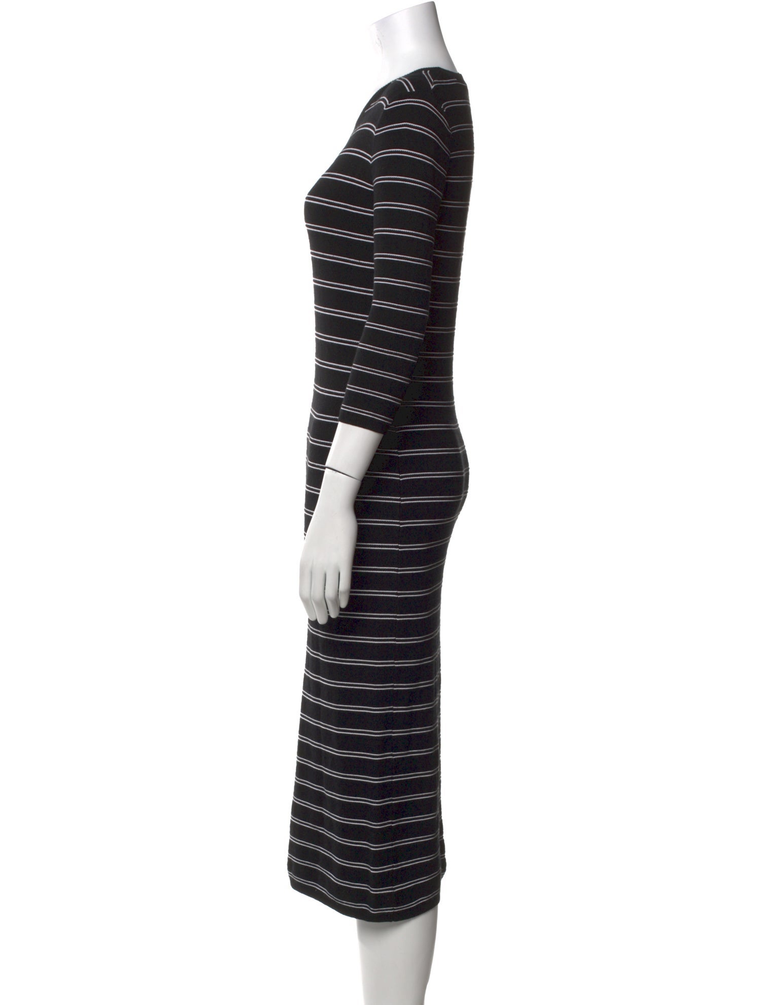 Theory Striped Midi Length Dress