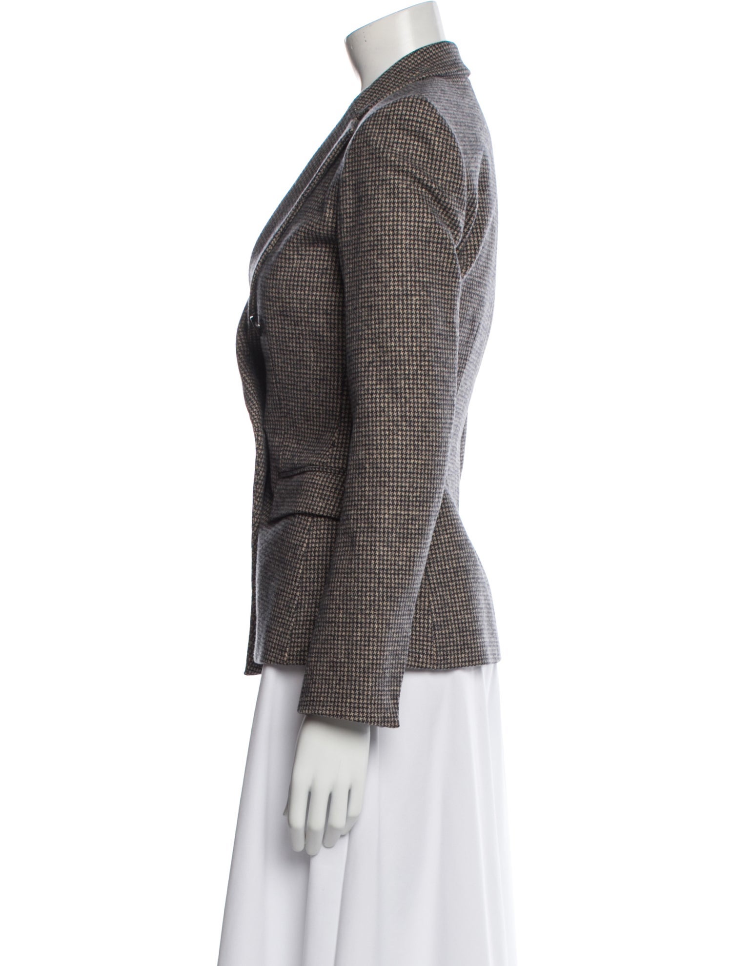 Theory Wool Plaid Print Blazer