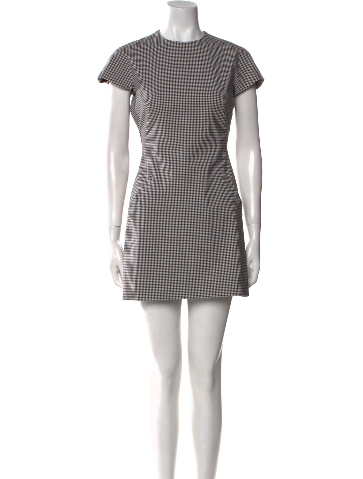 Theory Plaid Print Mini Dress