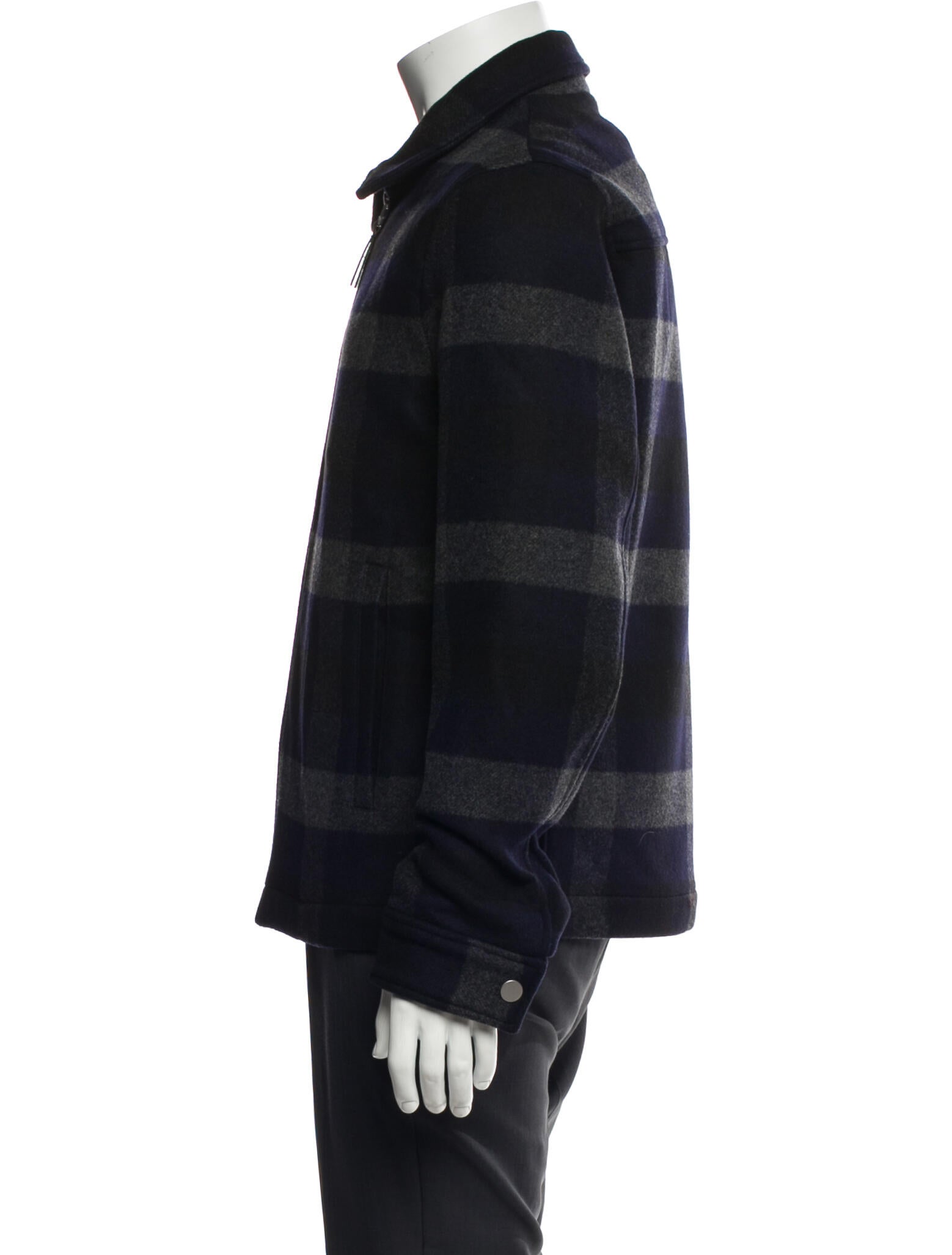 Theory Wool Plaid Print Jacket w/ Tags