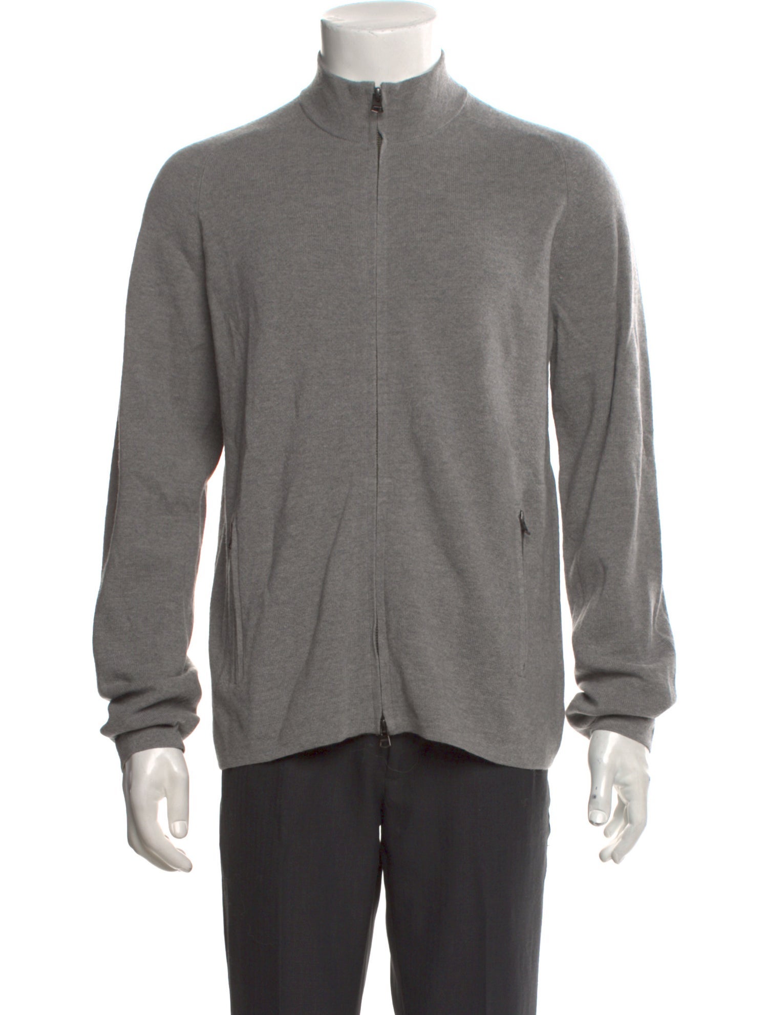 Theory Wool Mock Neck Cardigan