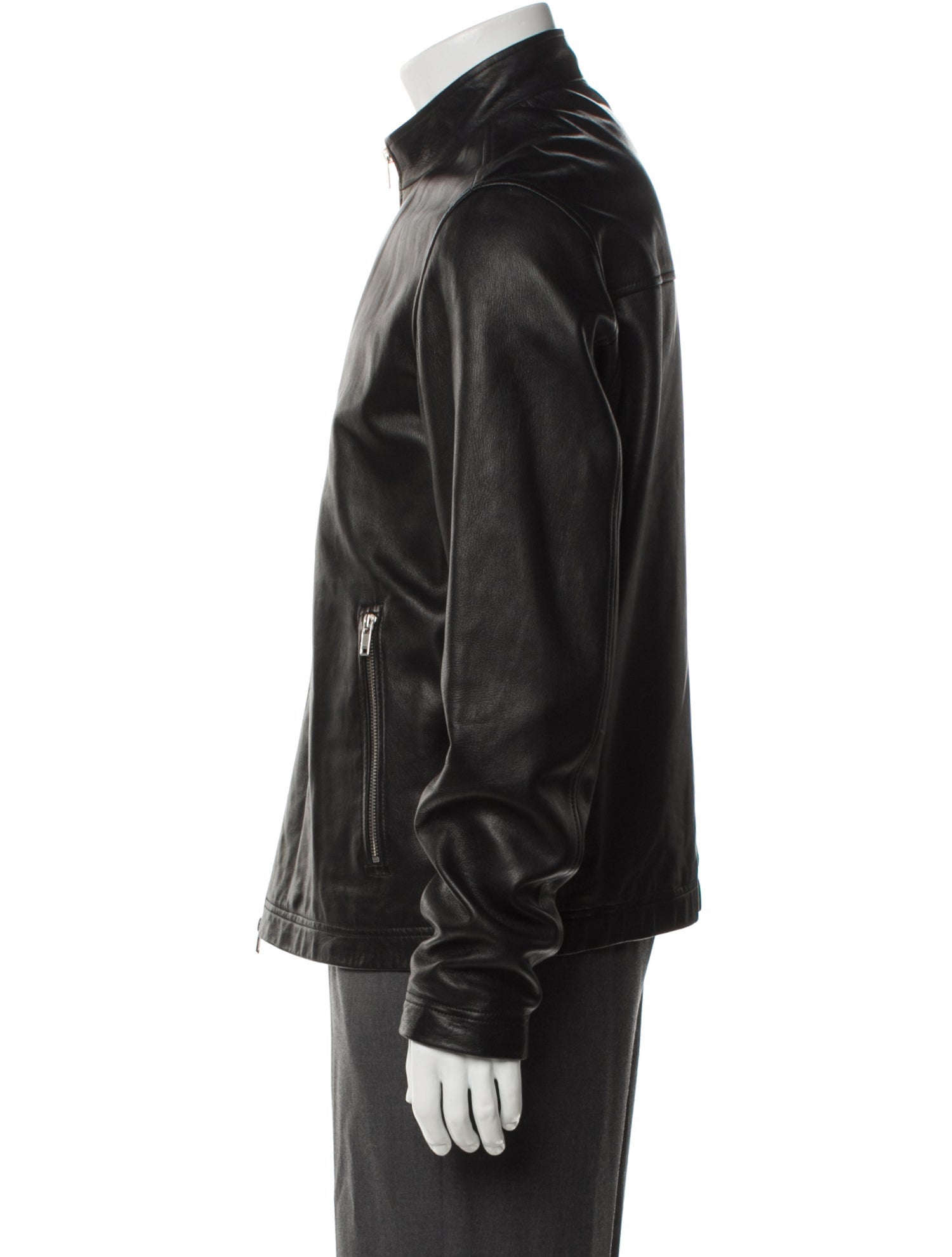 Theory Leather Bomber Jacket