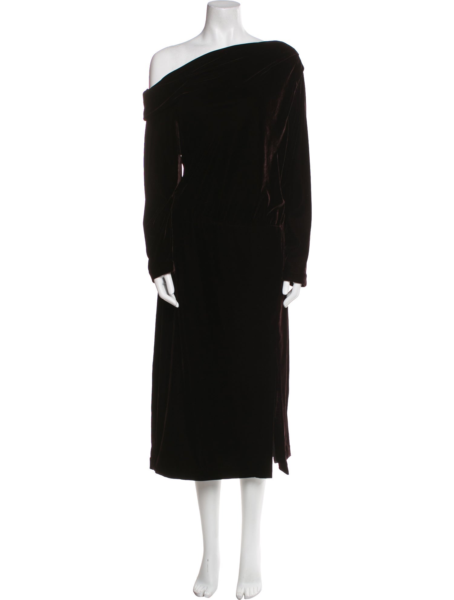 Theory One-Shoulder Midi Length Dress