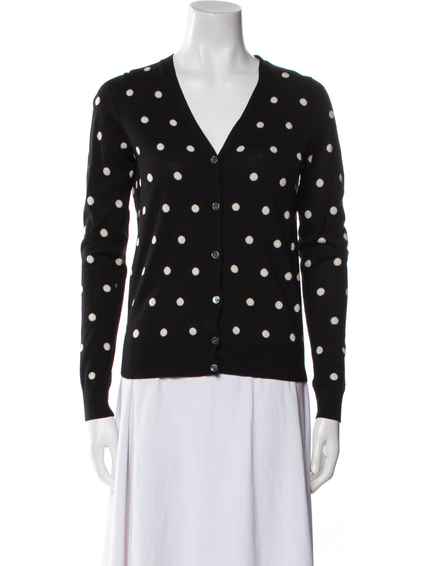 Theory Merino Wool Polka Dot Print Sweater