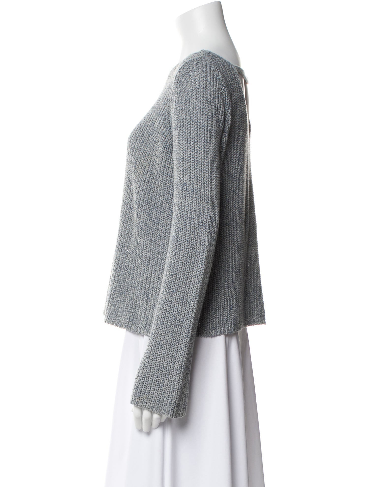 Theory Linen Bateau Neckline Sweater