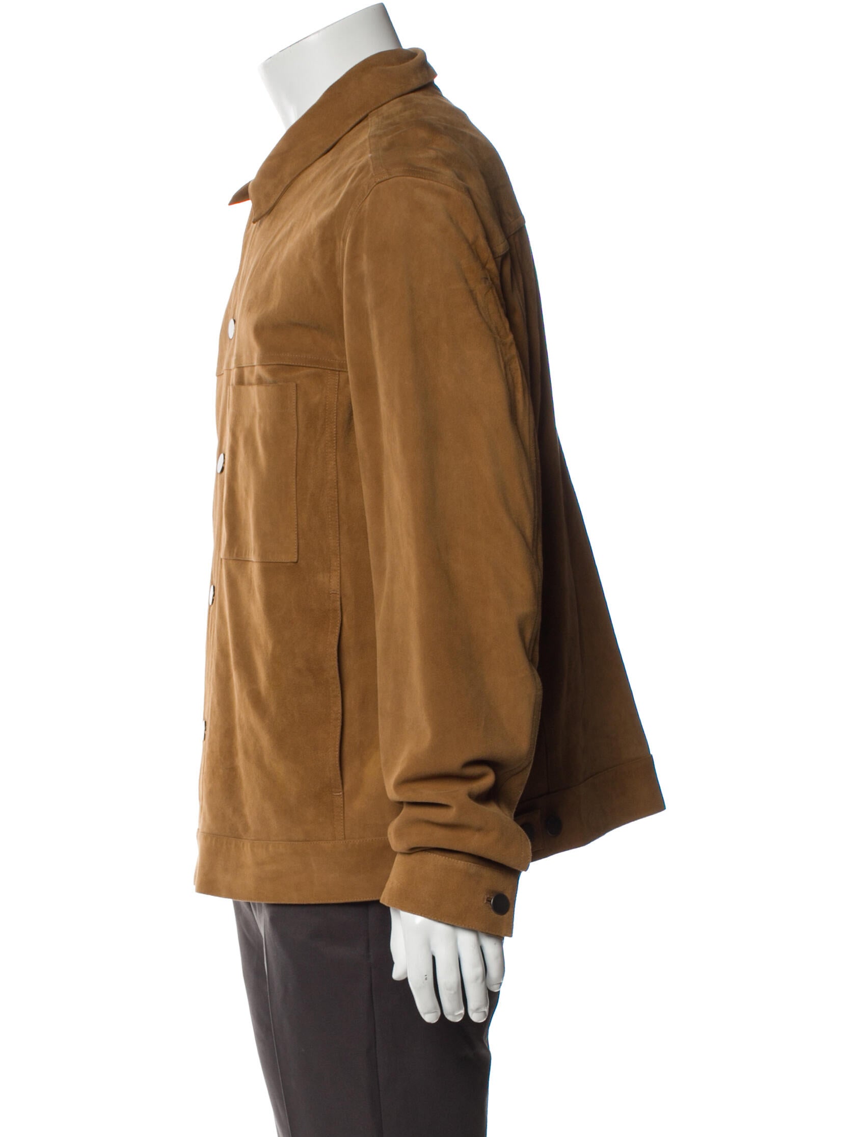 Theory Goat Leather Trucker Jacket