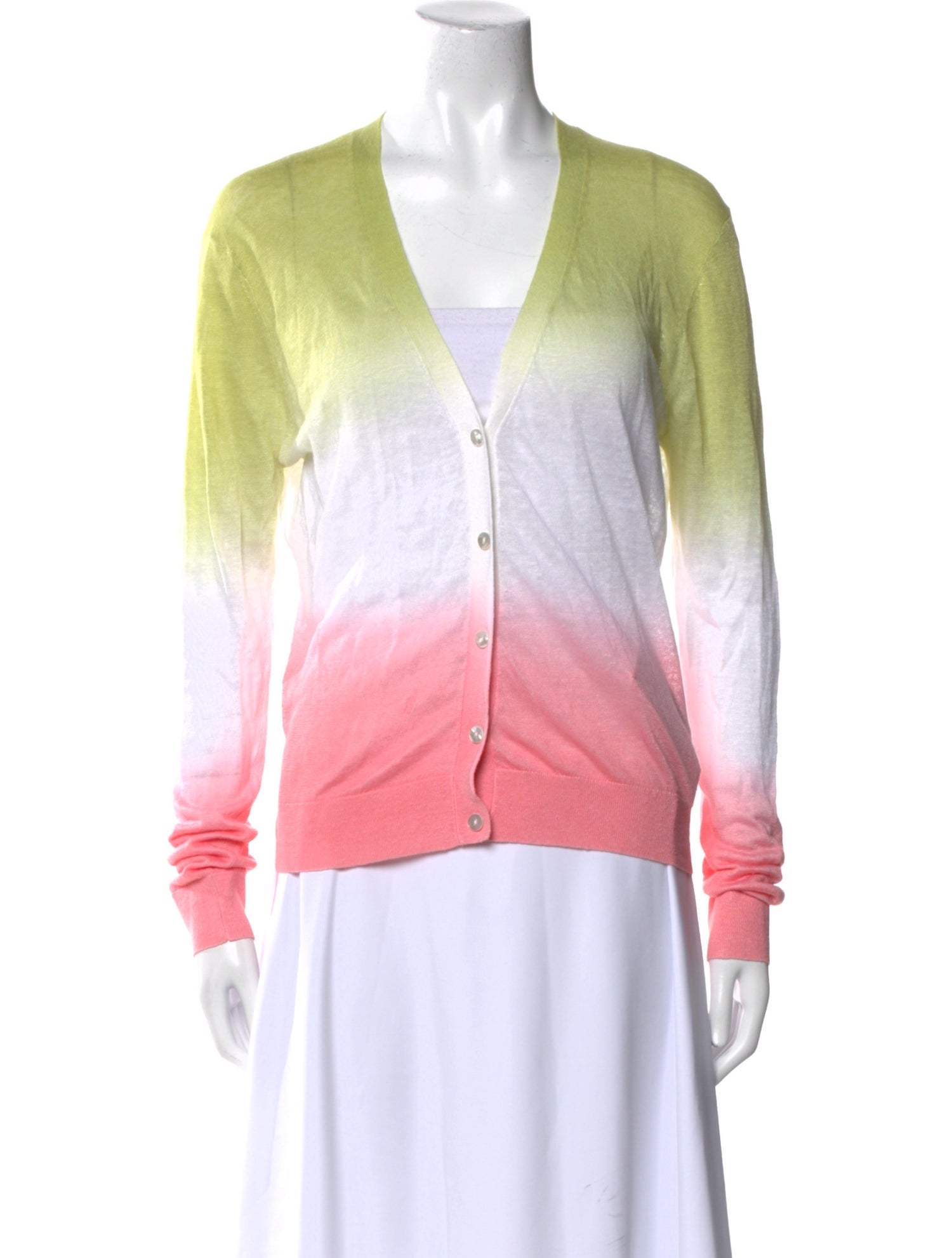 Theory Linen Tie-Dye Print Sweater