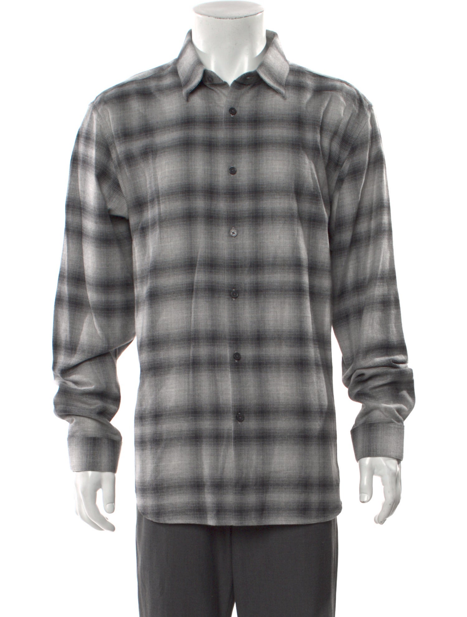 Theory Plaid Print Long Sleeve Shirt w/ Tags