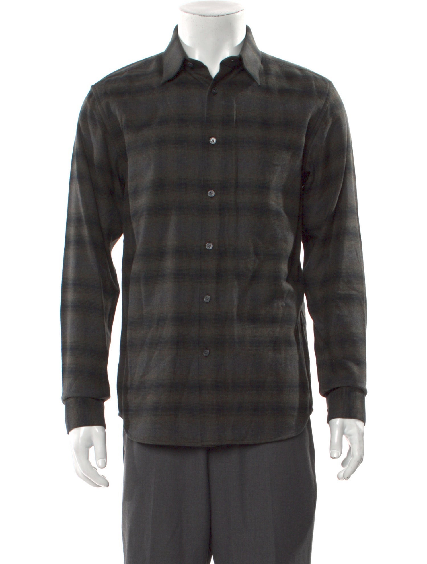 Theory Plaid Print Long Sleeve Shirt w/ Tags