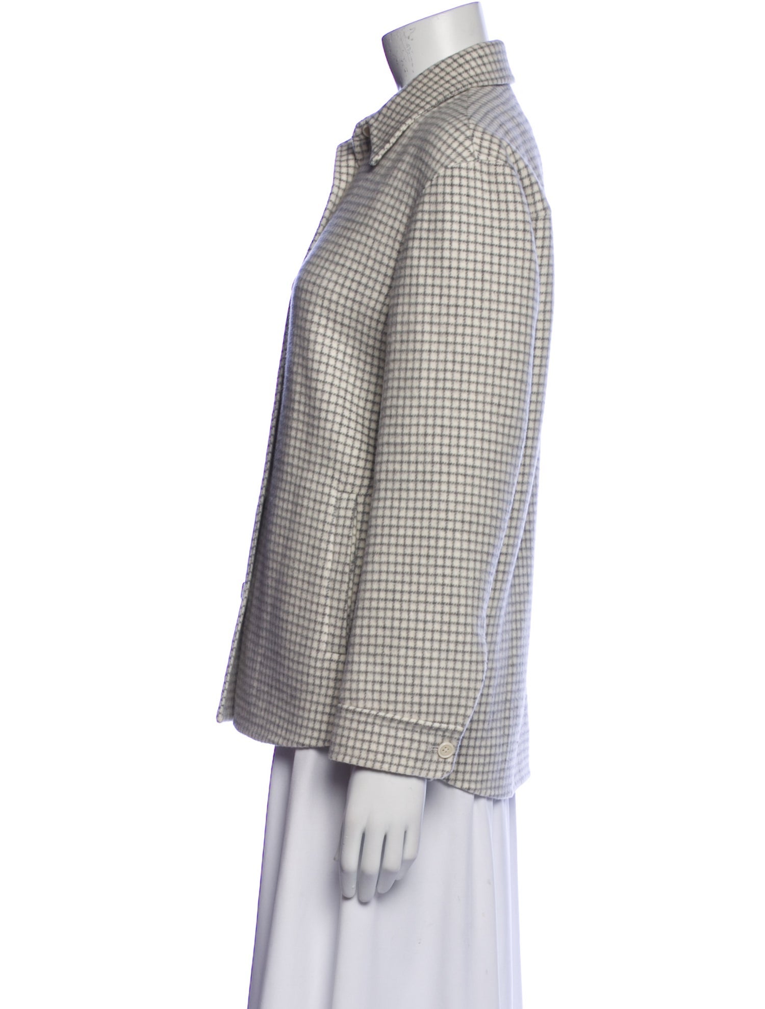 Theory Wool Plaid Print Jacket