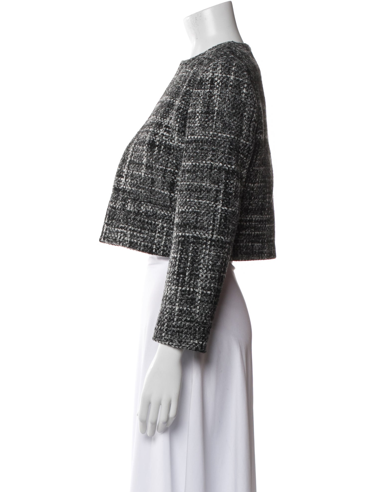 Theory Wool Tweed Pattern Bolero