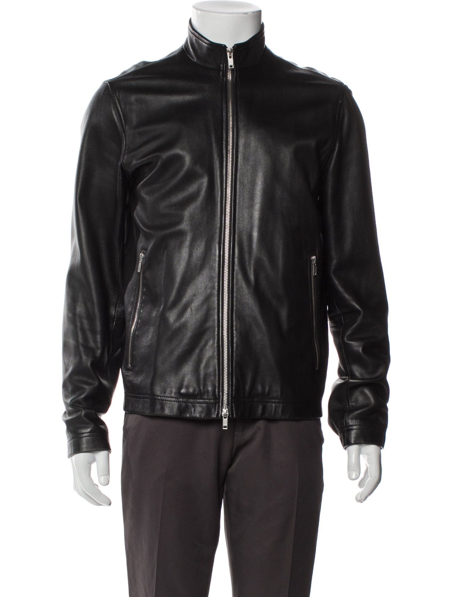 Theory Leather Bomber Jacket