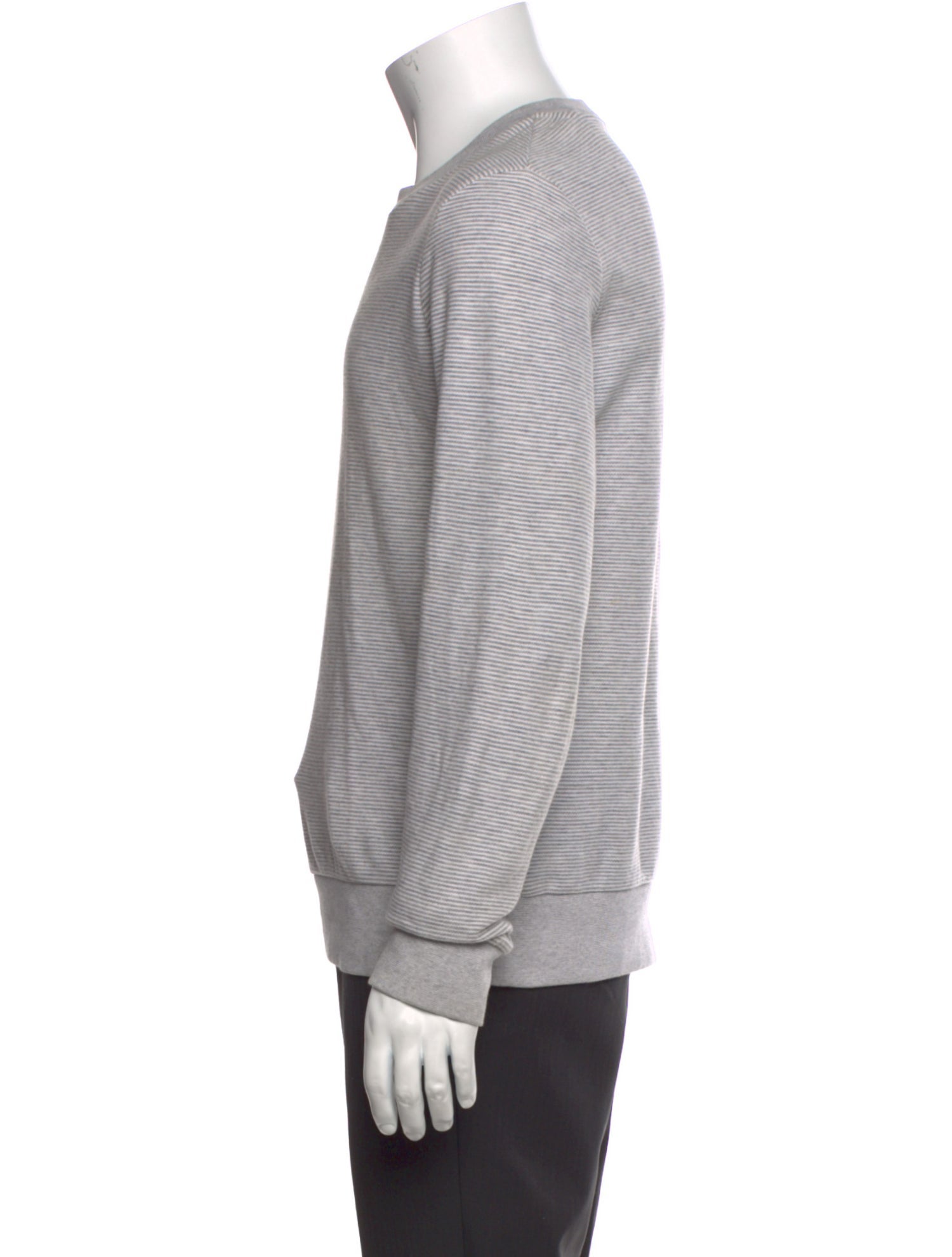 Theory Striped Scoop Neck Sweatshirt