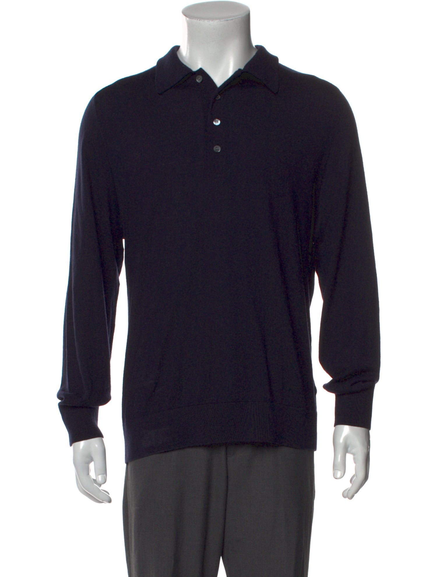 Theory Merino Wool Collar Polo Sweater