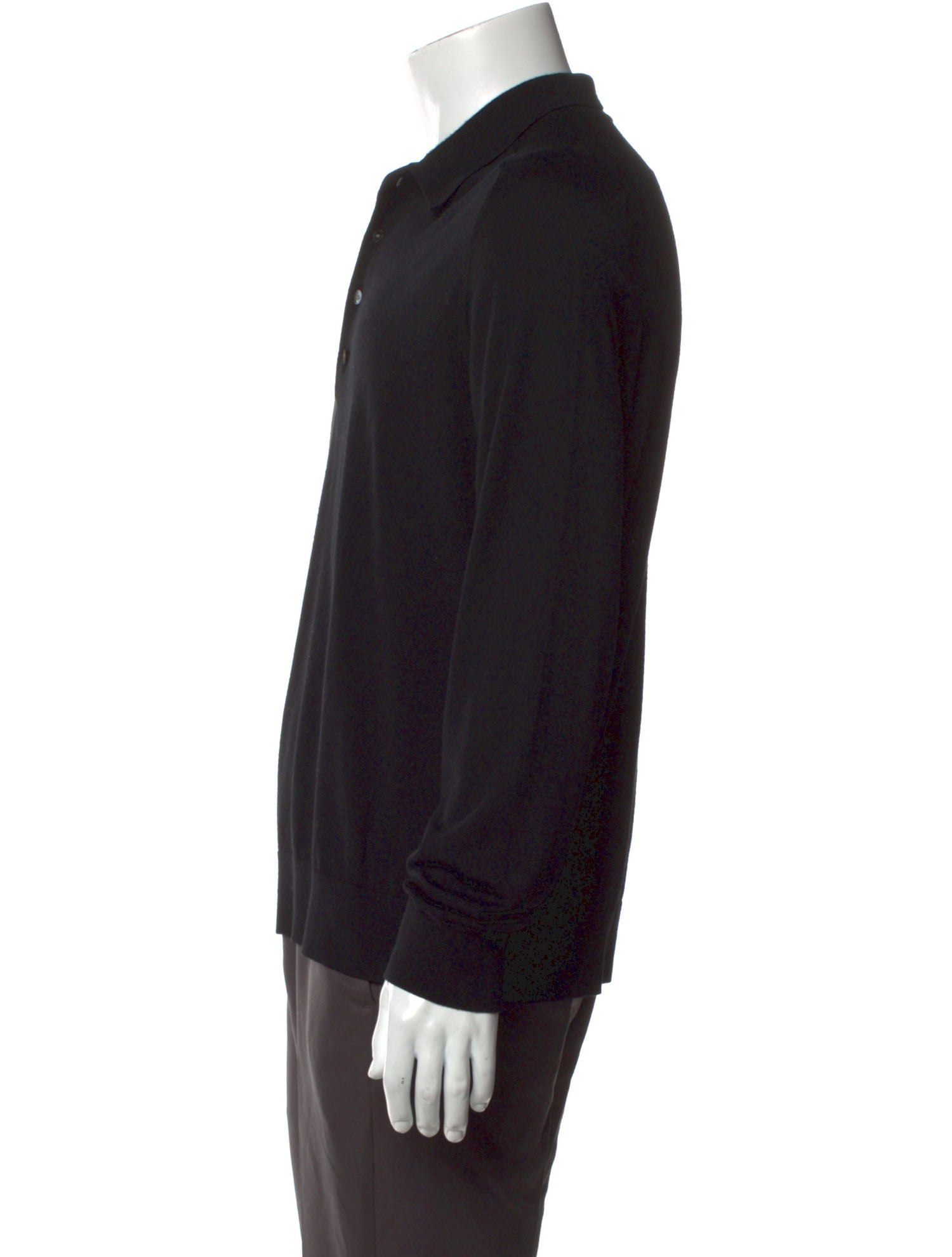 Theory Wool Collar Polo Sweater