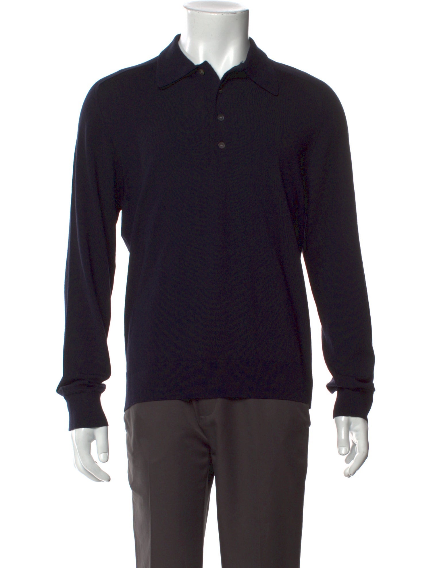 Theory Wool Collar Polo Sweater