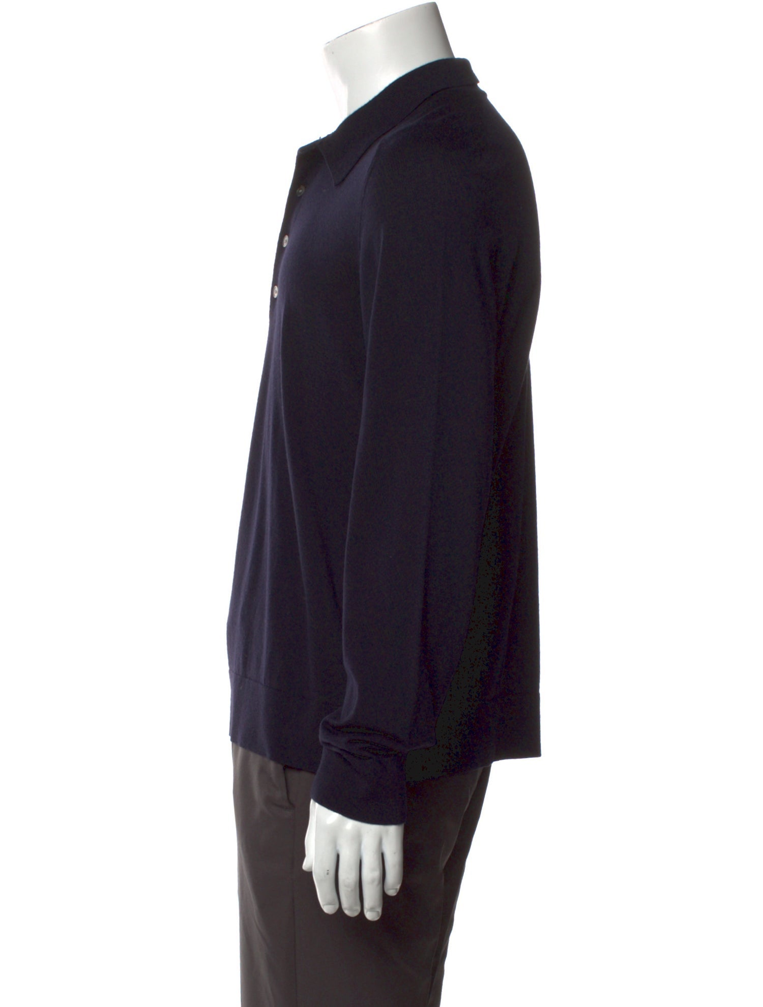 Theory Wool Collar Polo Sweater