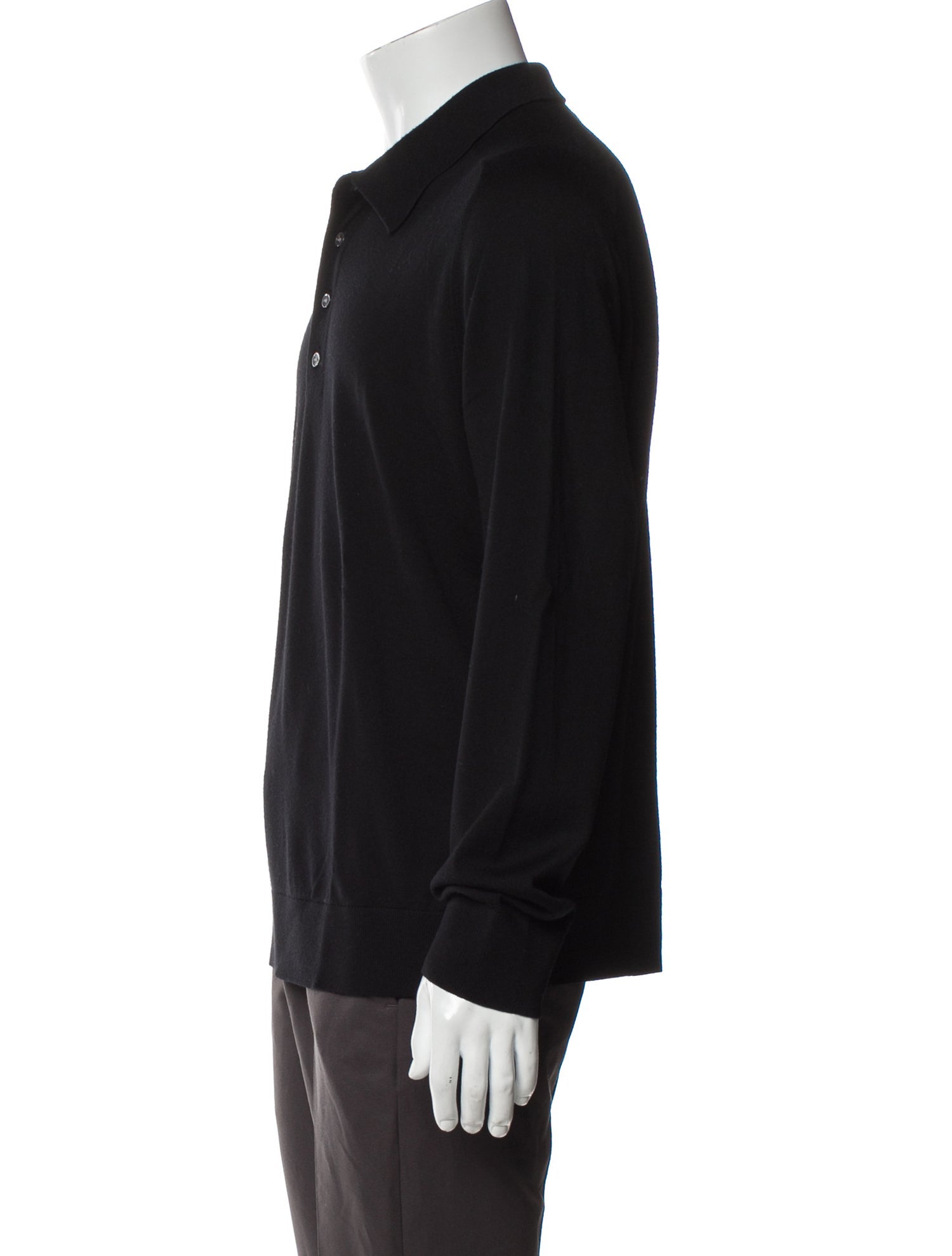 Theory Merino Wool Collar Polo Sweater