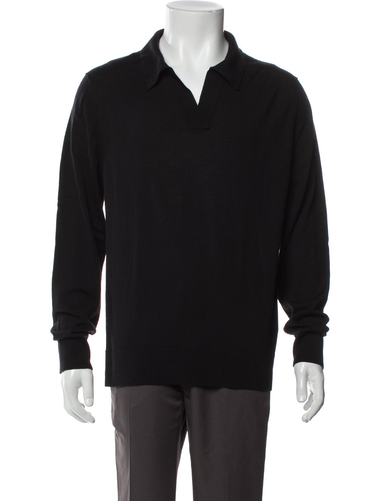 Theory Merino Wool Collar Polo Sweater