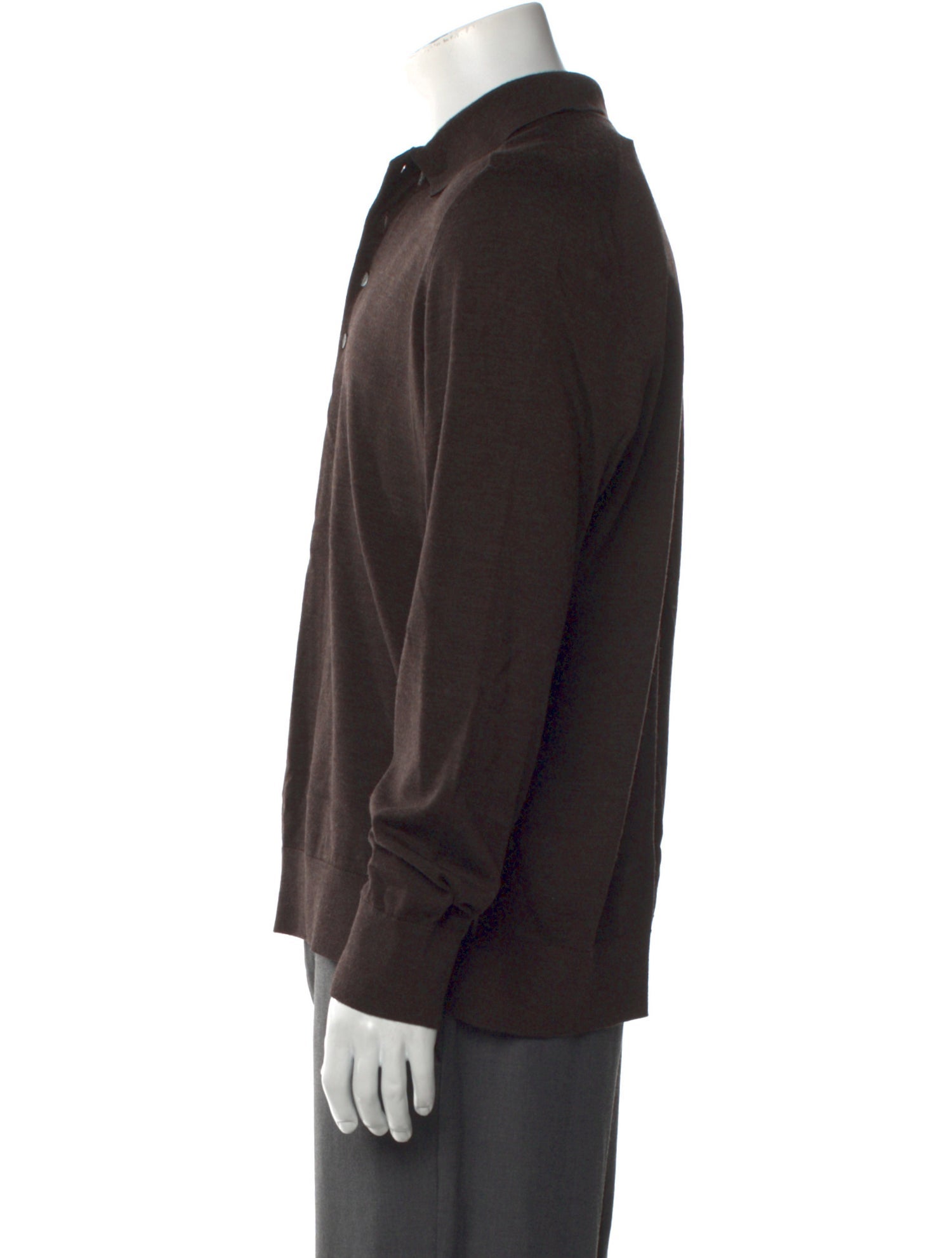 Theory Collar Long Sleeve Polo Shirt