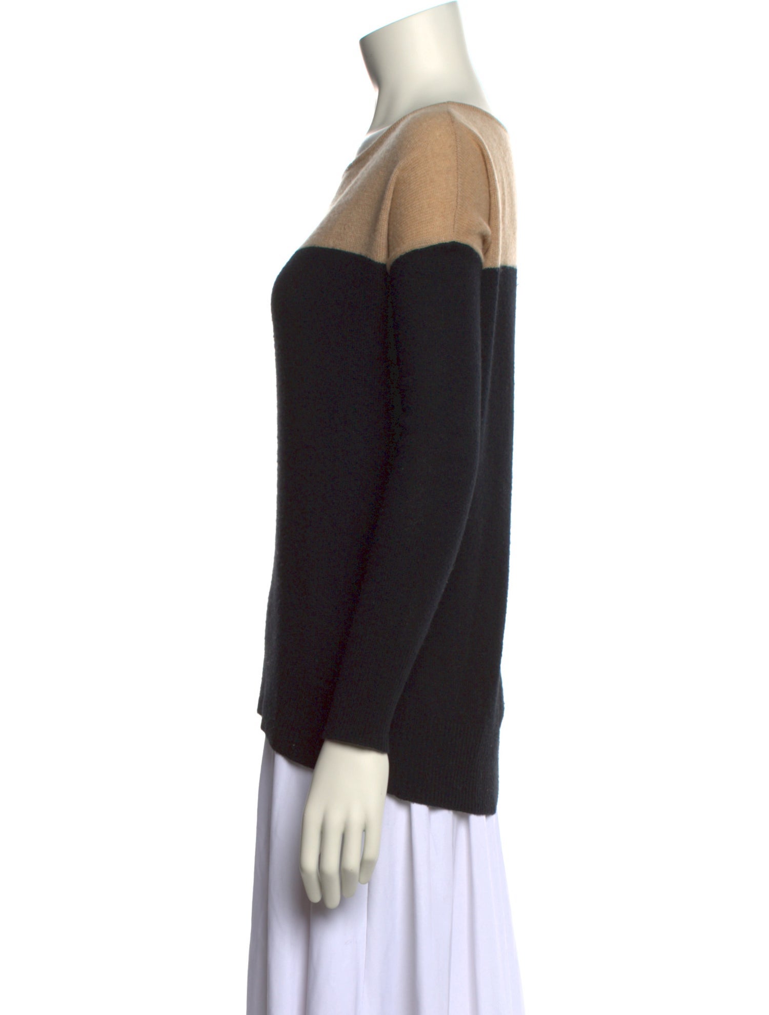 Theory Cashmere Colorblock Pattern Sweater