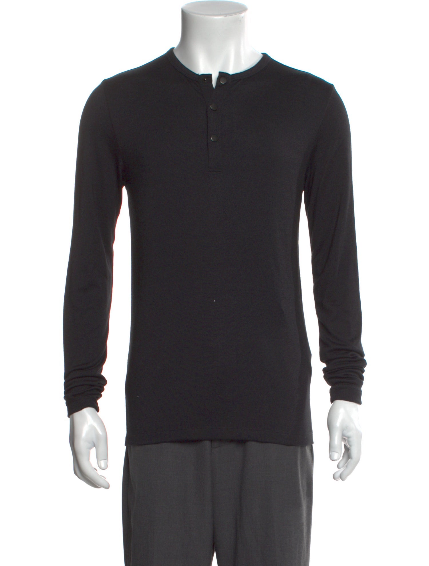 Theory Crew Neck Long Sleeve Henley