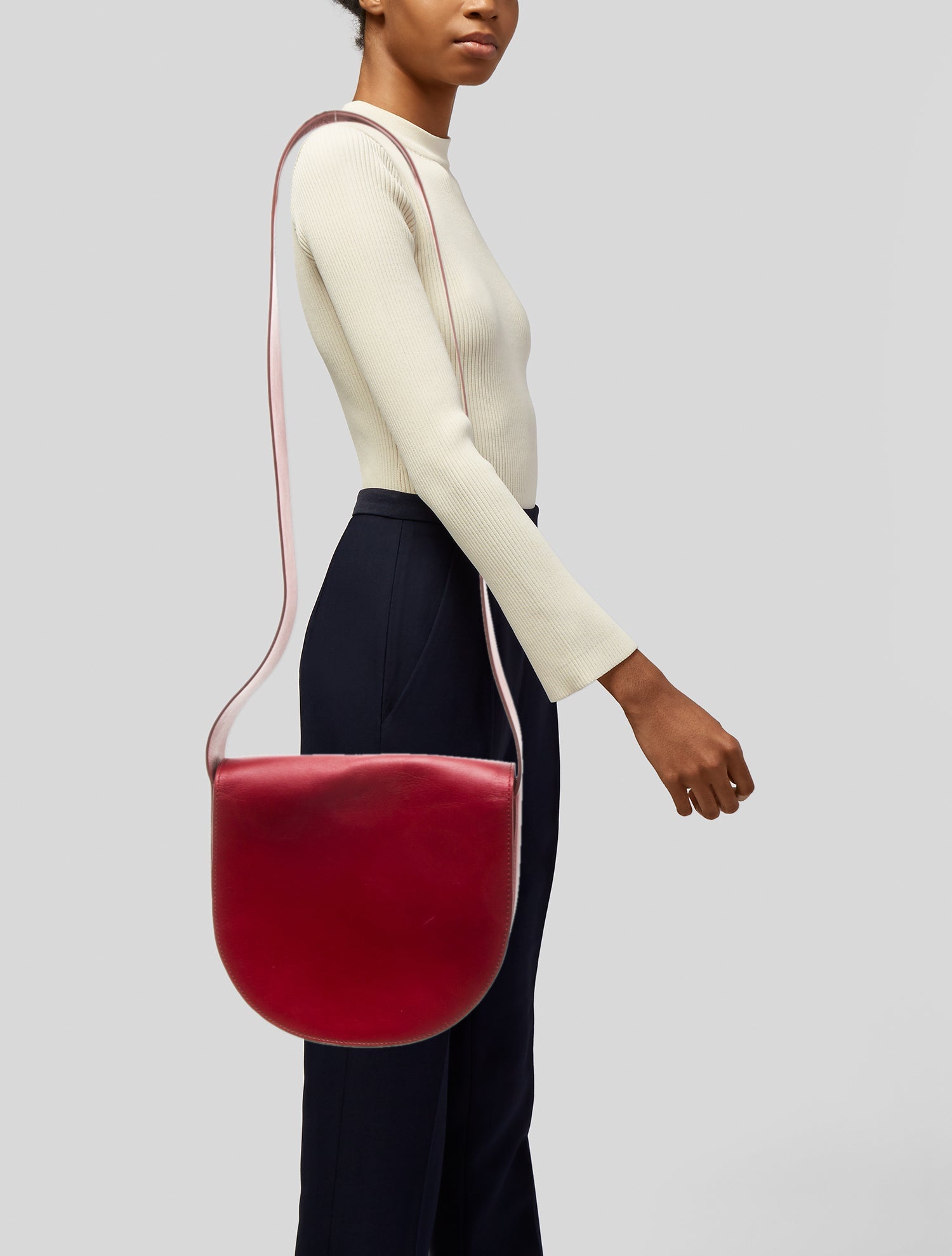 Theory Leather Messenger Bag