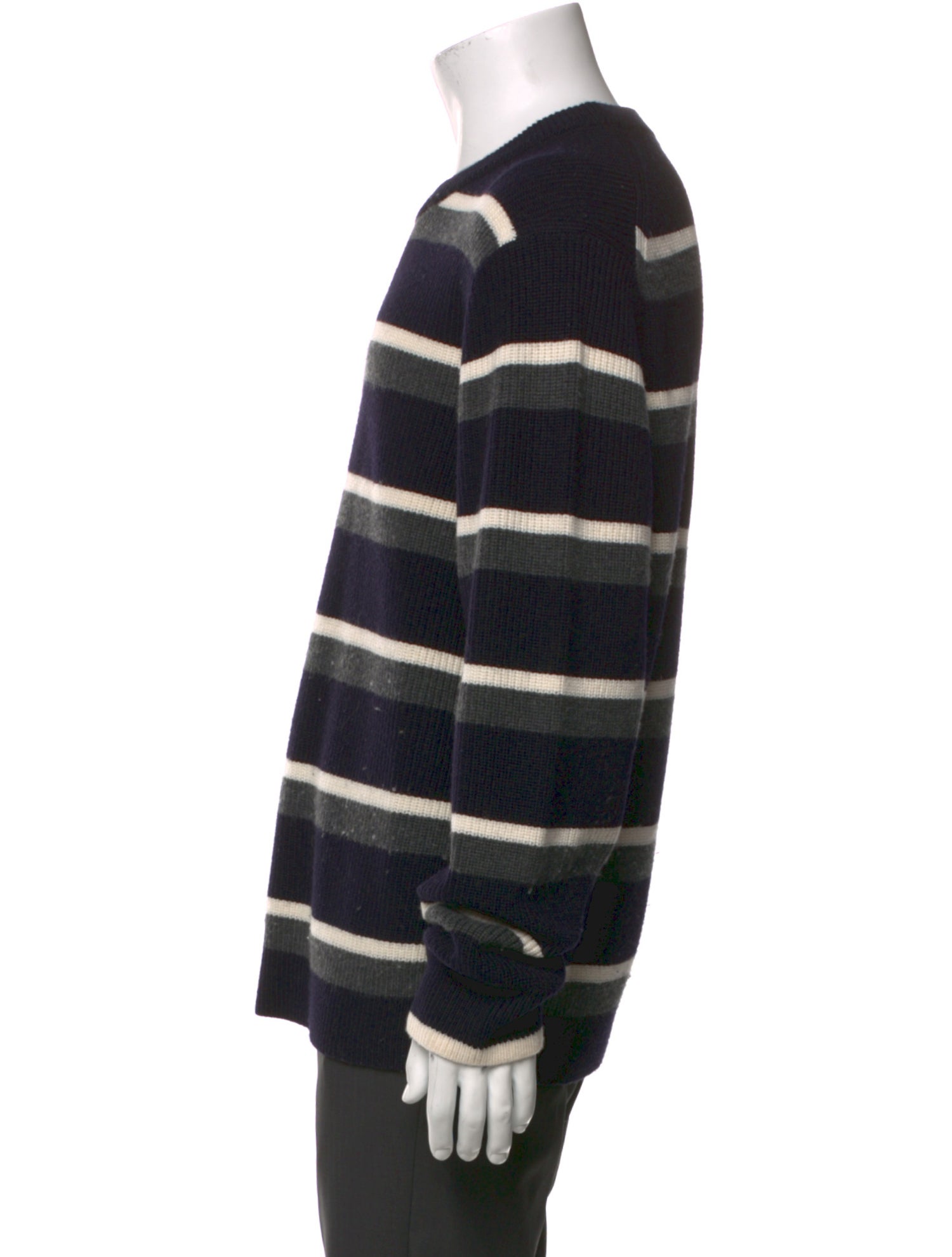 Theory Striped Crew Neck Pullover