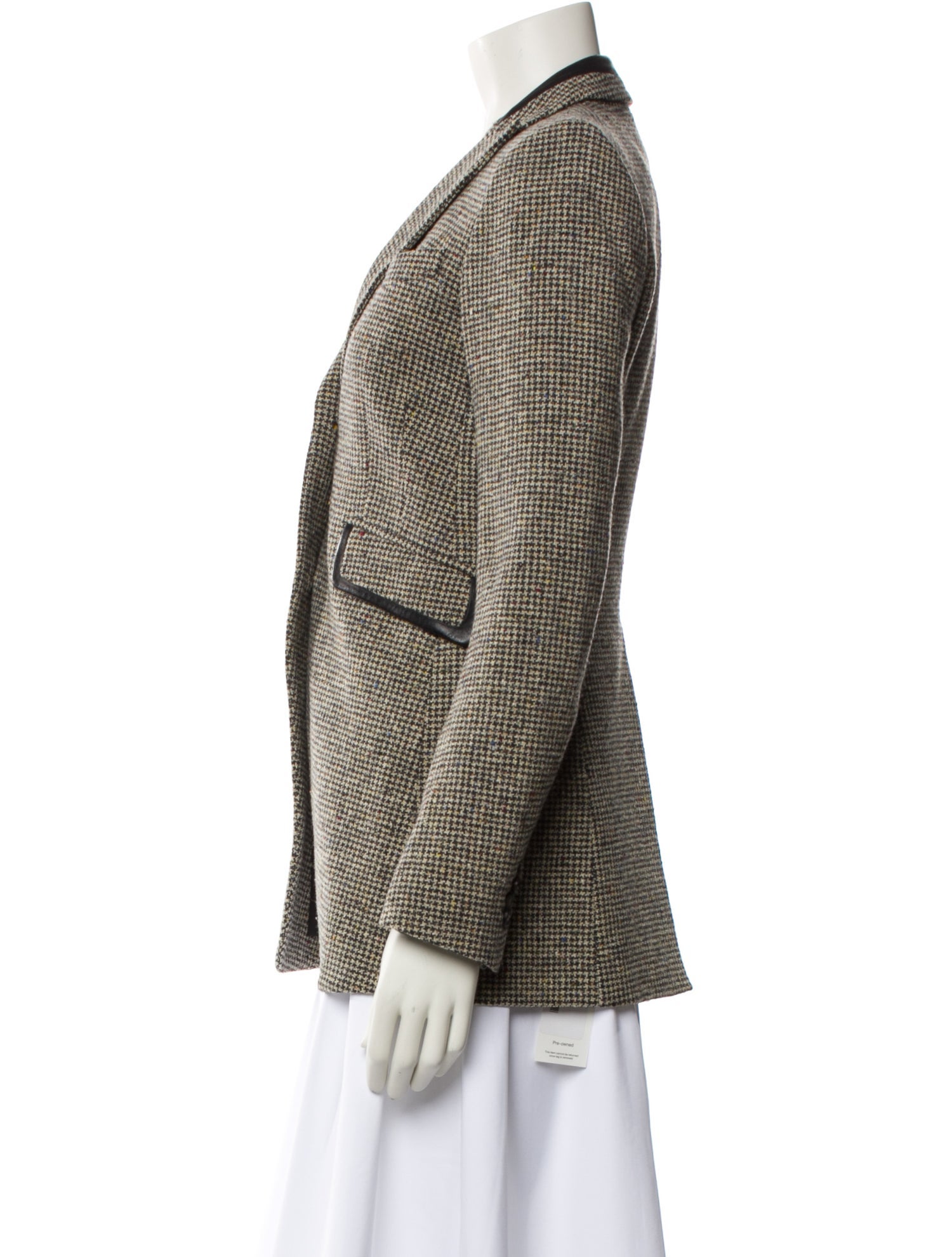 Theory Virgin Wool Houndstooth Print Blazer