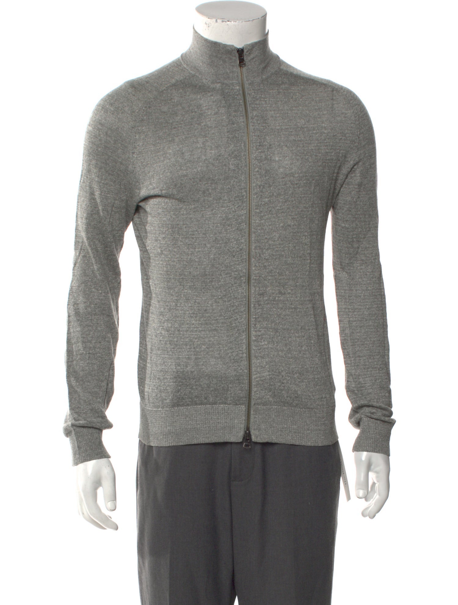 Theory Linen Mock Neck Cardigan