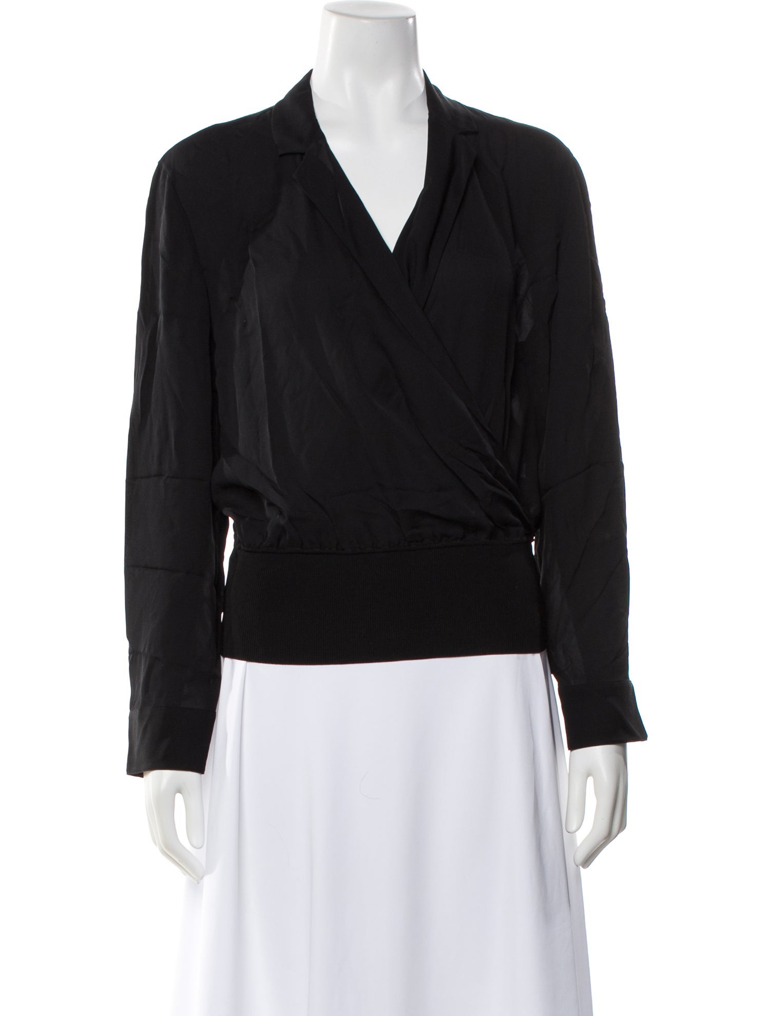 Theory Silk V-Neck Sweatshirt