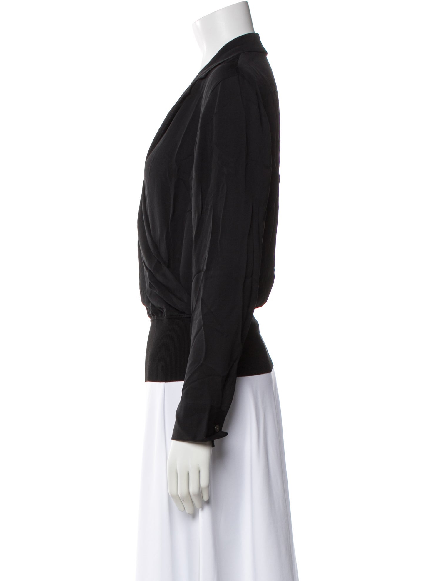 Theory Silk V-Neck Sweatshirt