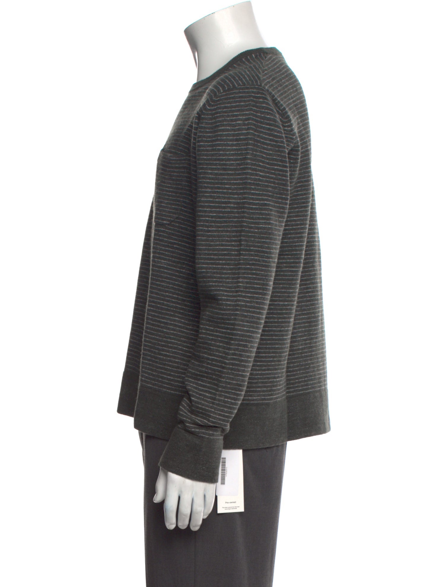 Theory Striped Crew Neck Pullover