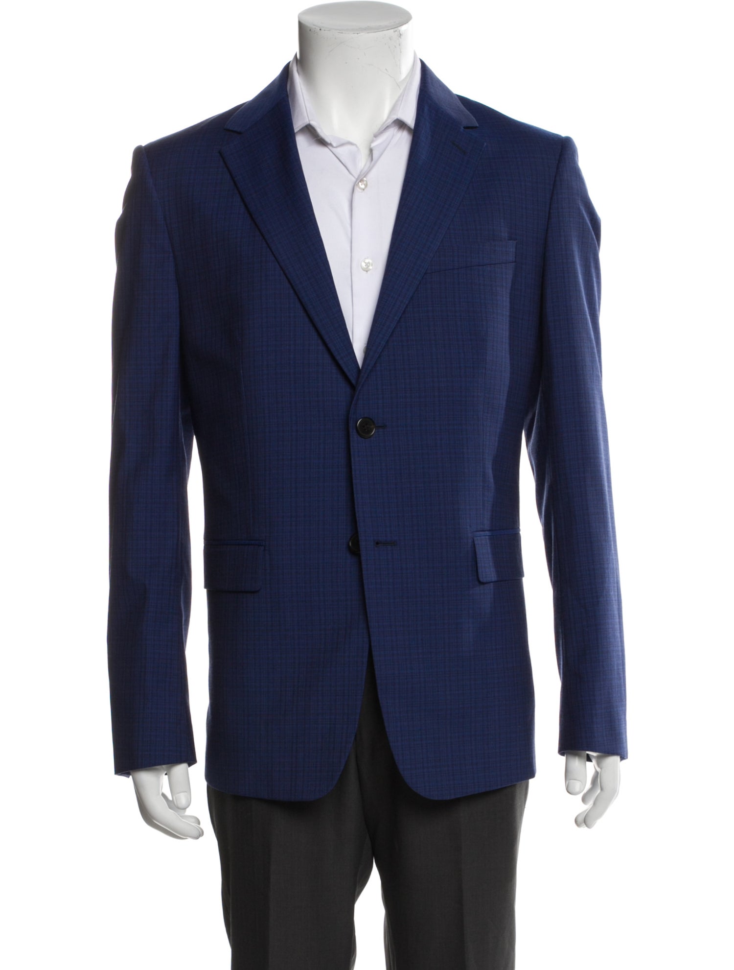 Theory Virgin Wool Plaid Print Blazer w/ Tags