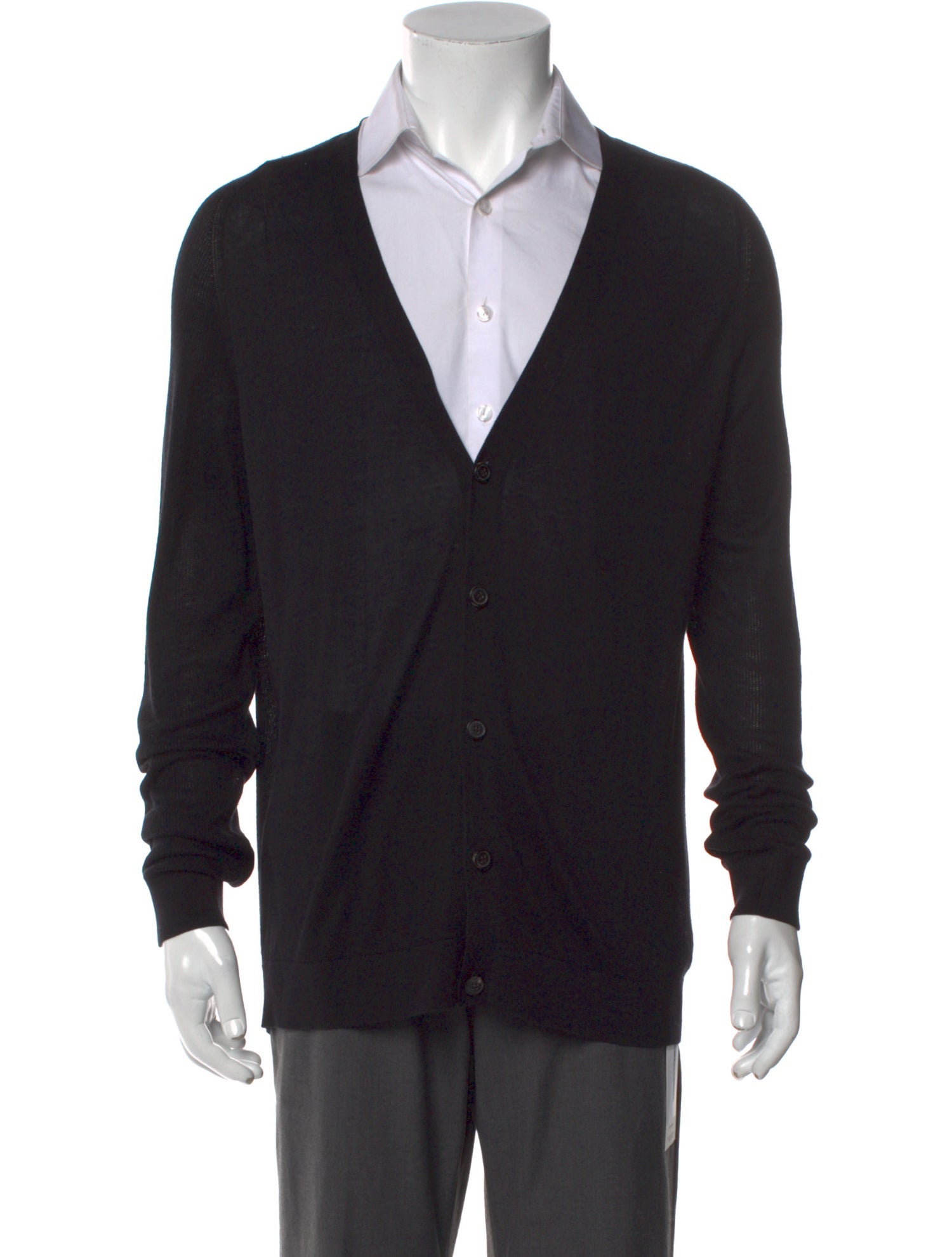 Theory Silk V-Neck Cardigan