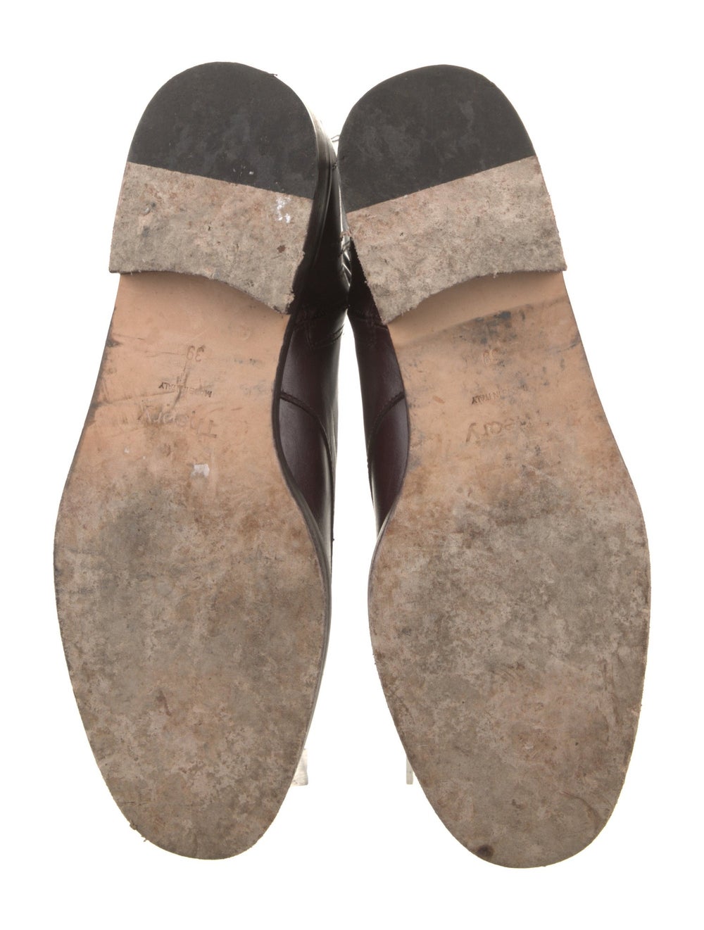 Theory Leather Colorblock Pattern Combat Boots - image 5