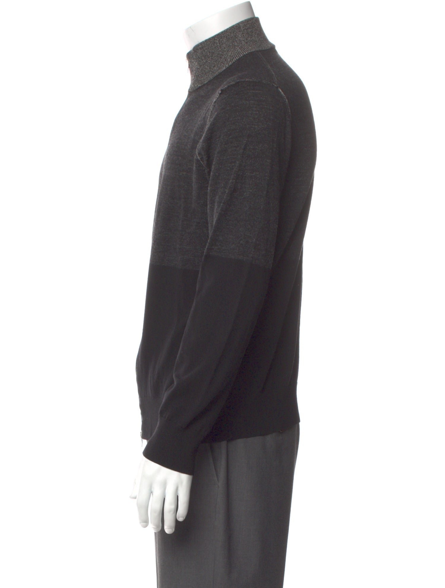 Theory Wool Mock Neck Cardigan