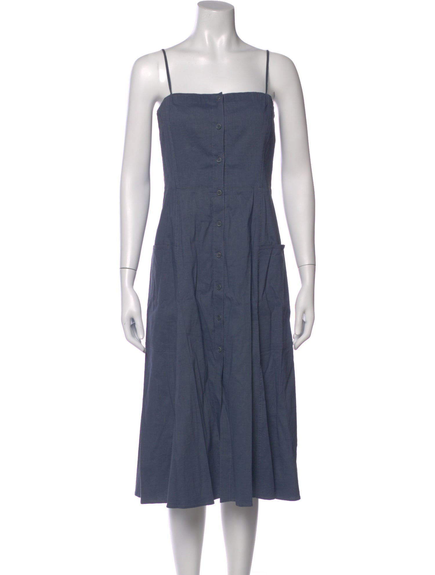 Theory Square Neckline Midi Length Dress
