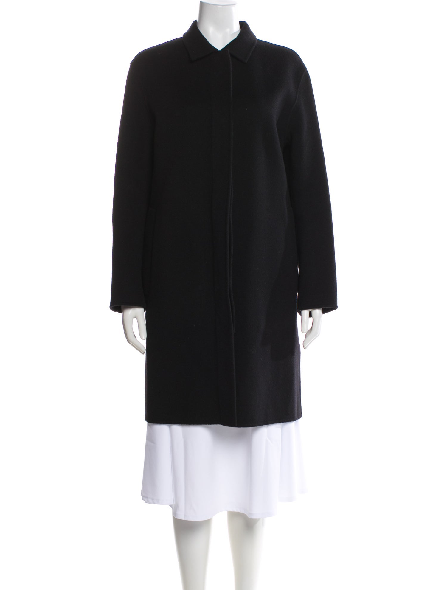 Theory Wool Faux Fur Coat