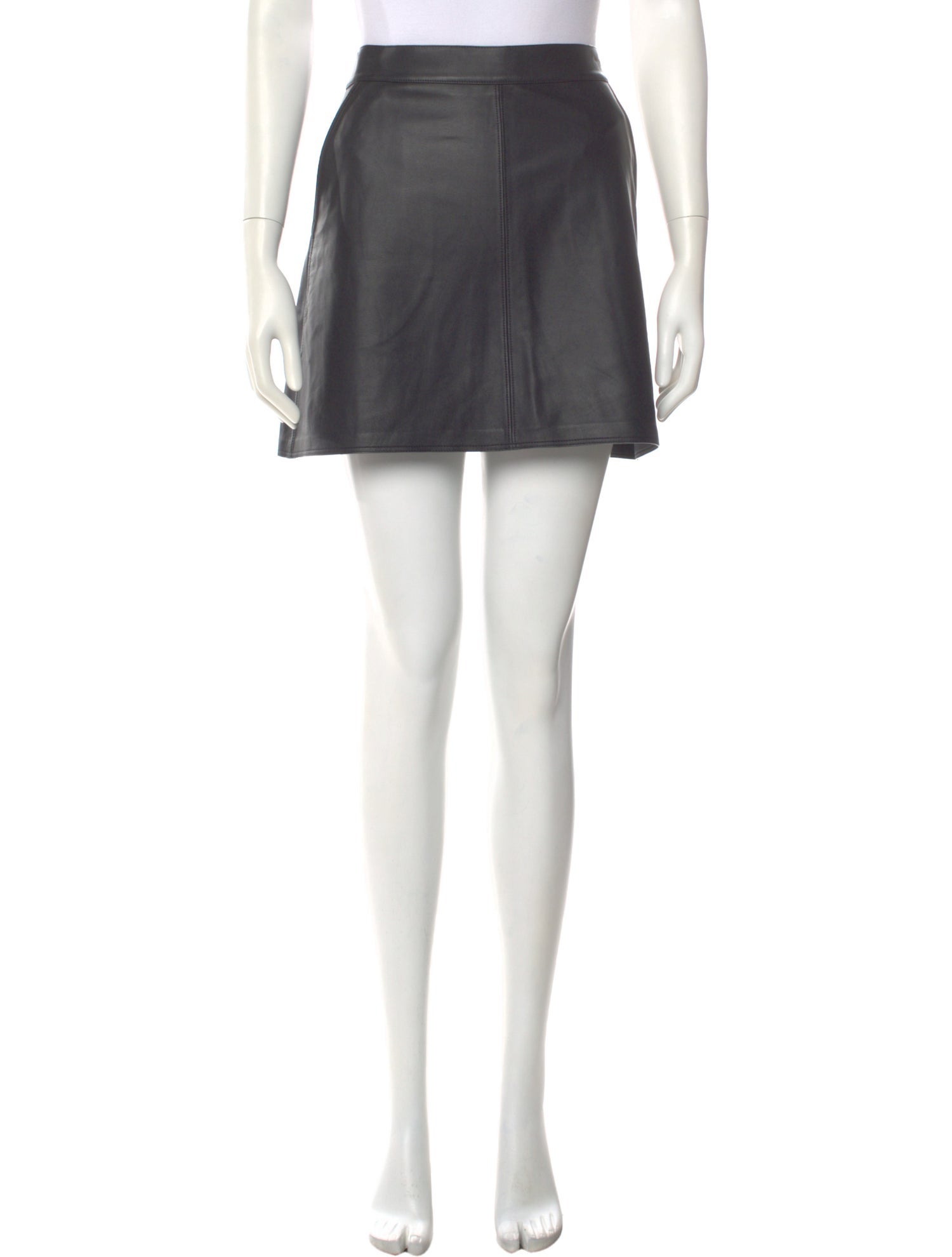 Theory Lamb Leather Mini Skirt