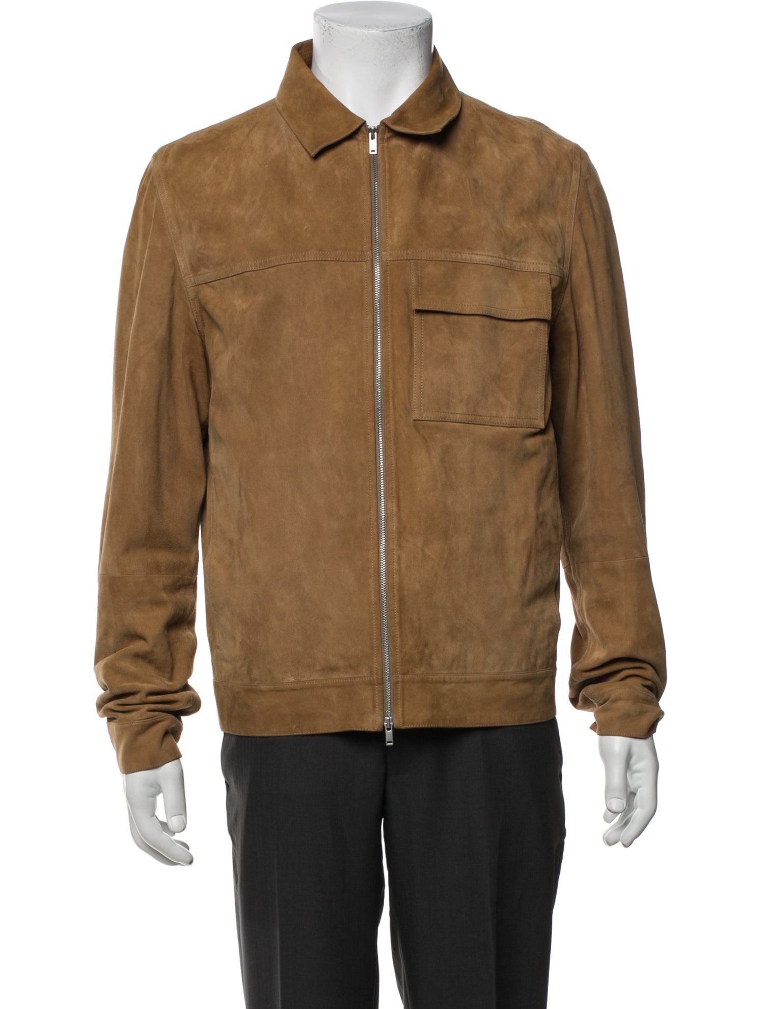 Theory Goat Leather Utility Jacket