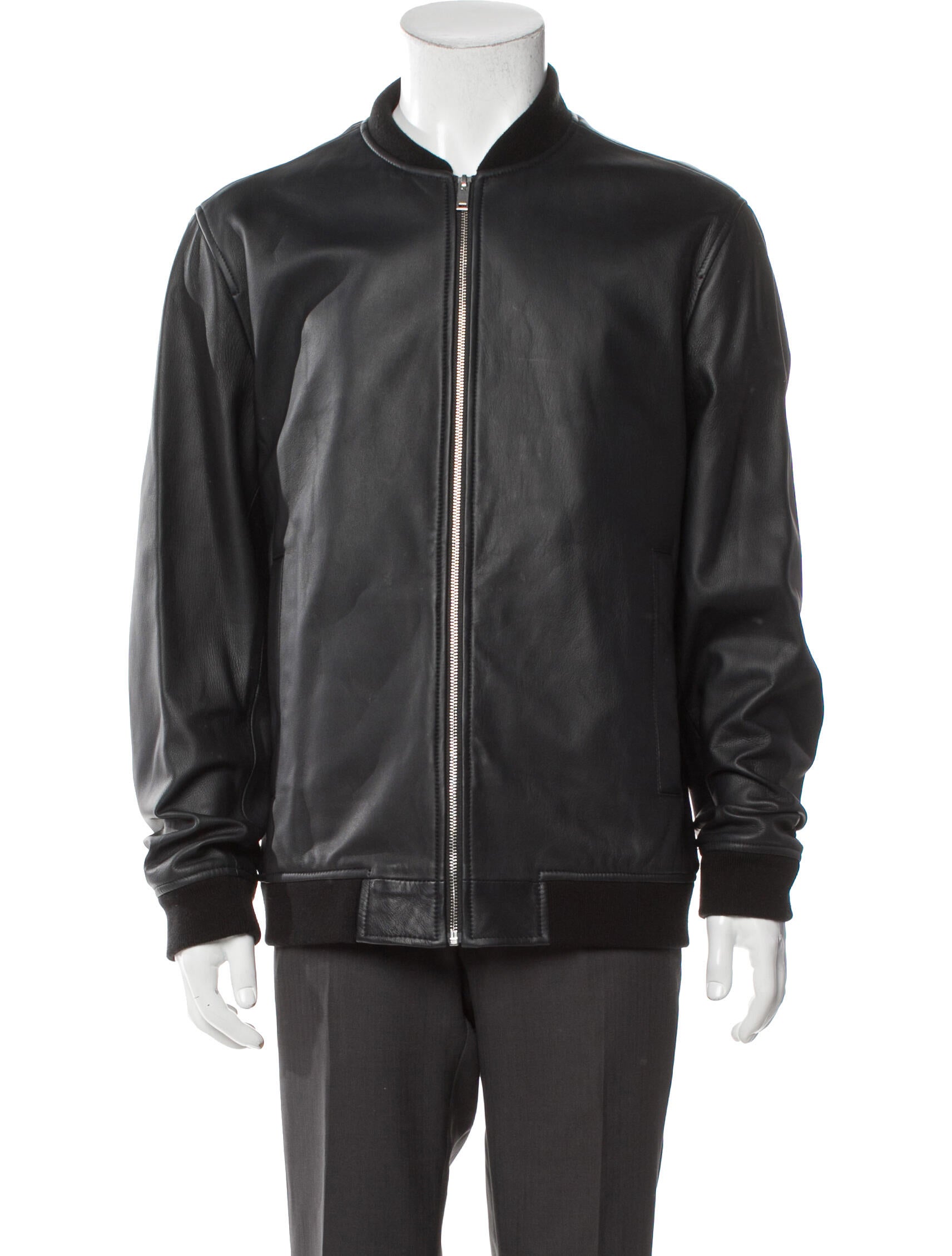 Theory Lamb Leather Bomber Jacket