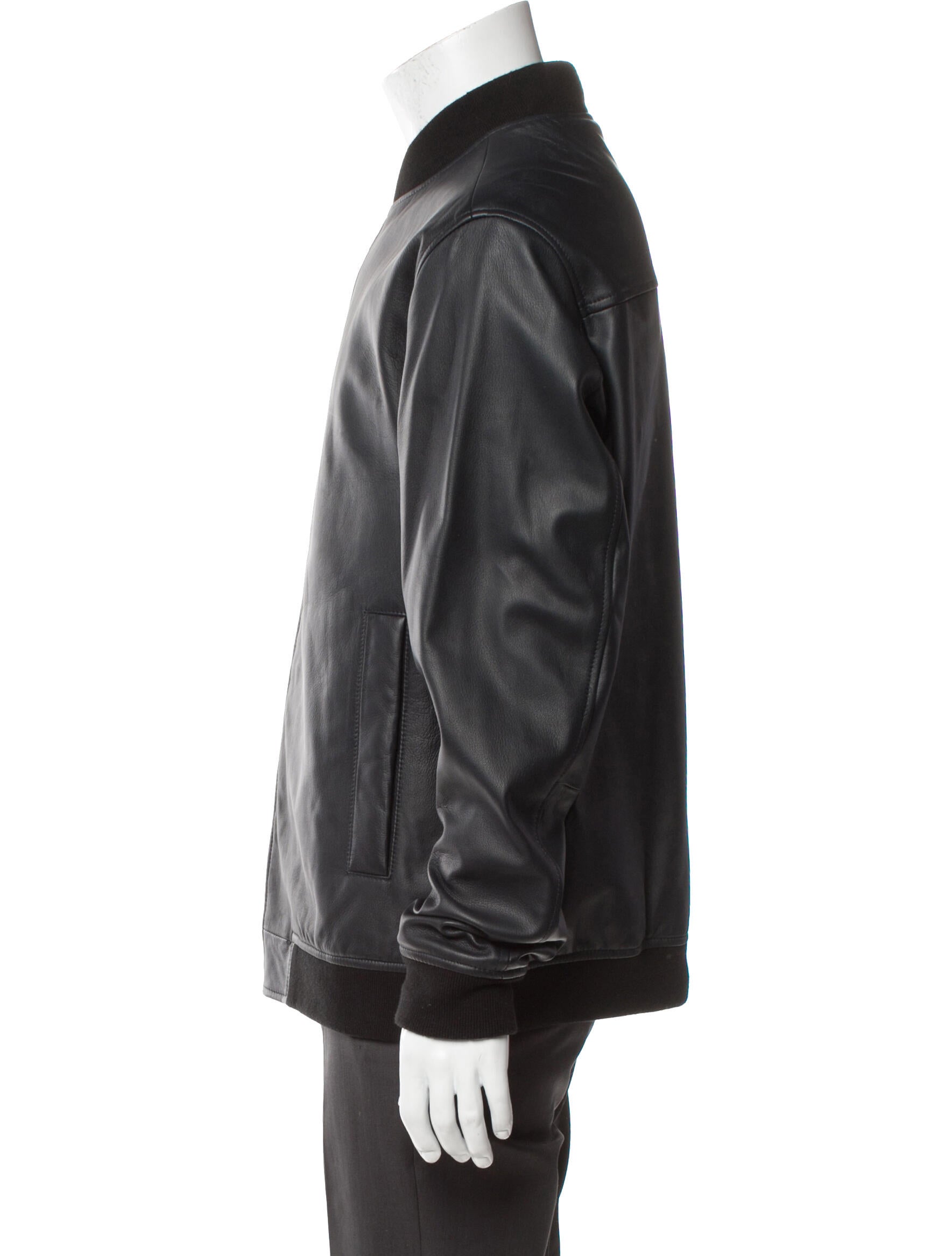 Theory Lamb Leather Bomber Jacket