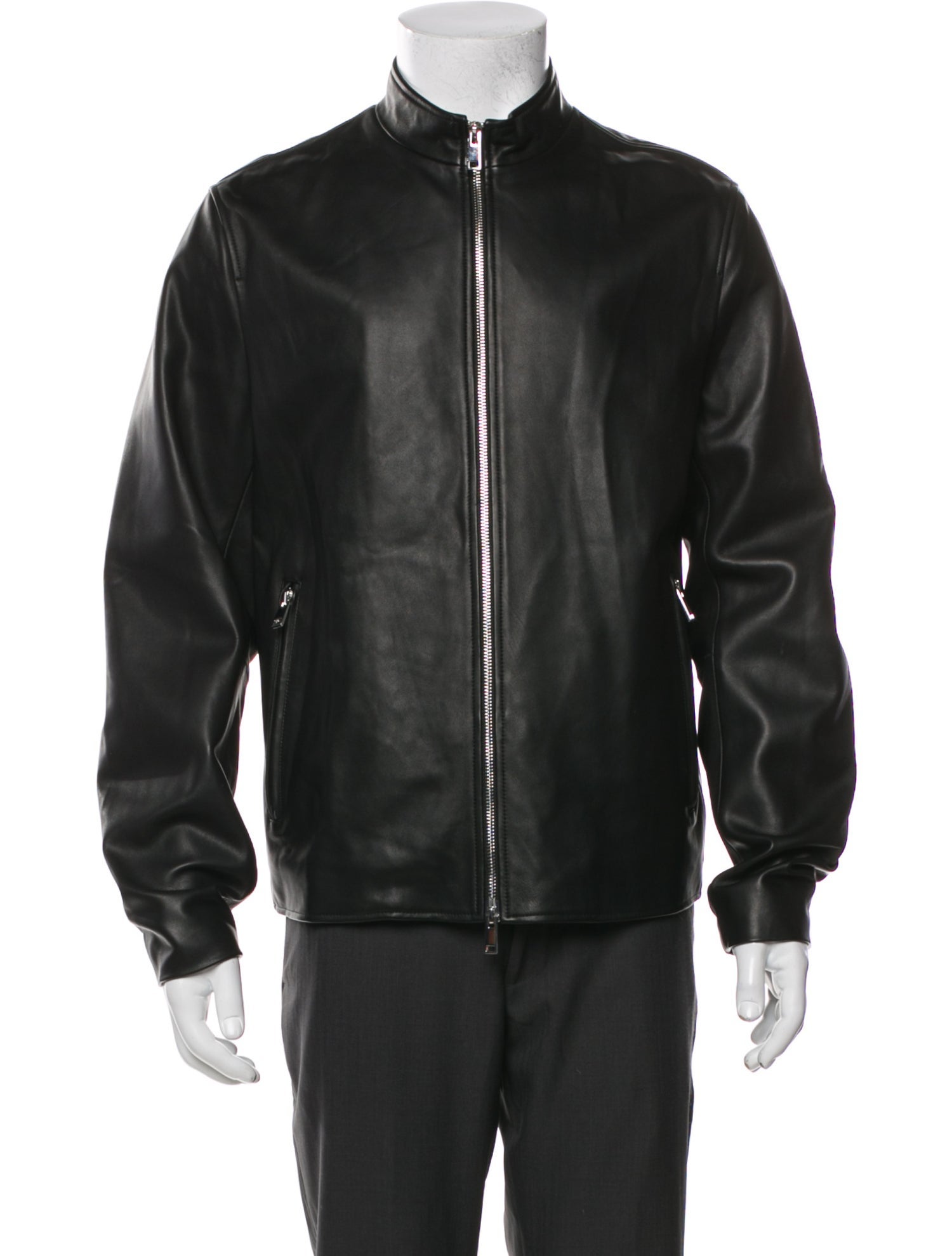 Theory Lamb Leather Bomber Jacket