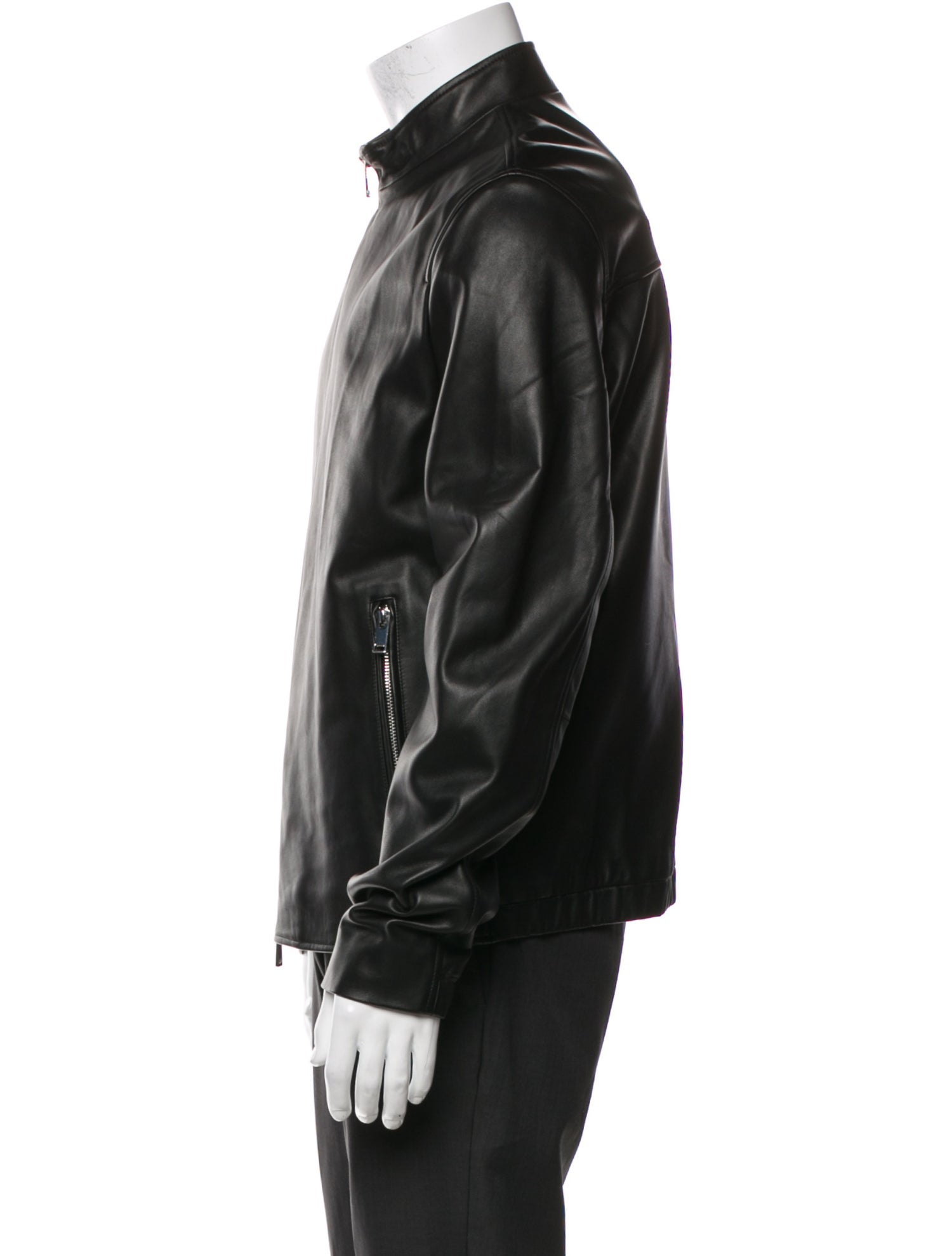 Theory Lamb Leather Bomber Jacket