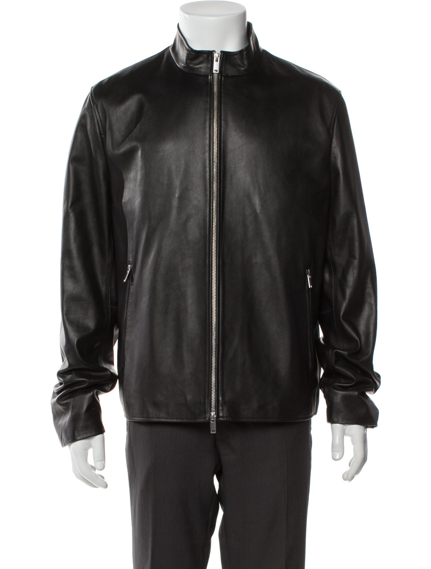 Theory Lamb Leather Bomber Jacket