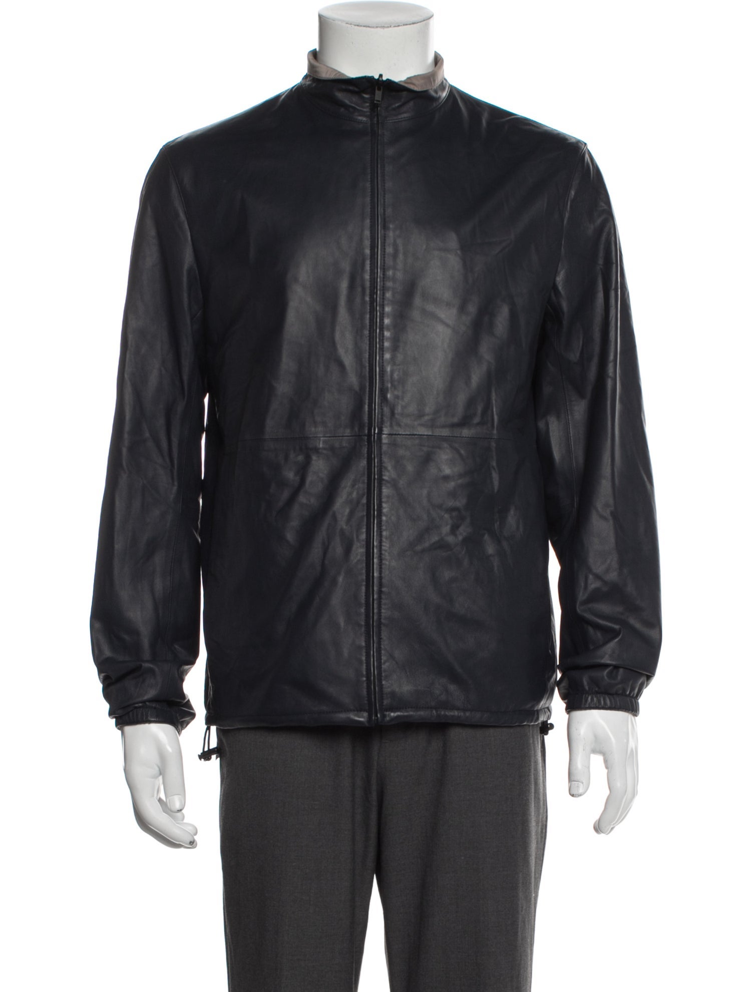Theory Lamb Leather Windbreaker