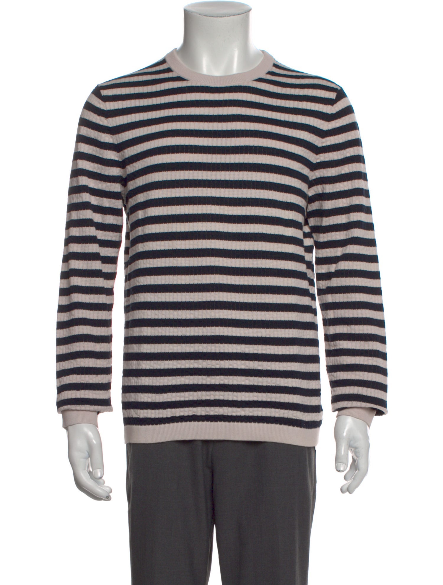 Theory Striped Crew Neck Pullover